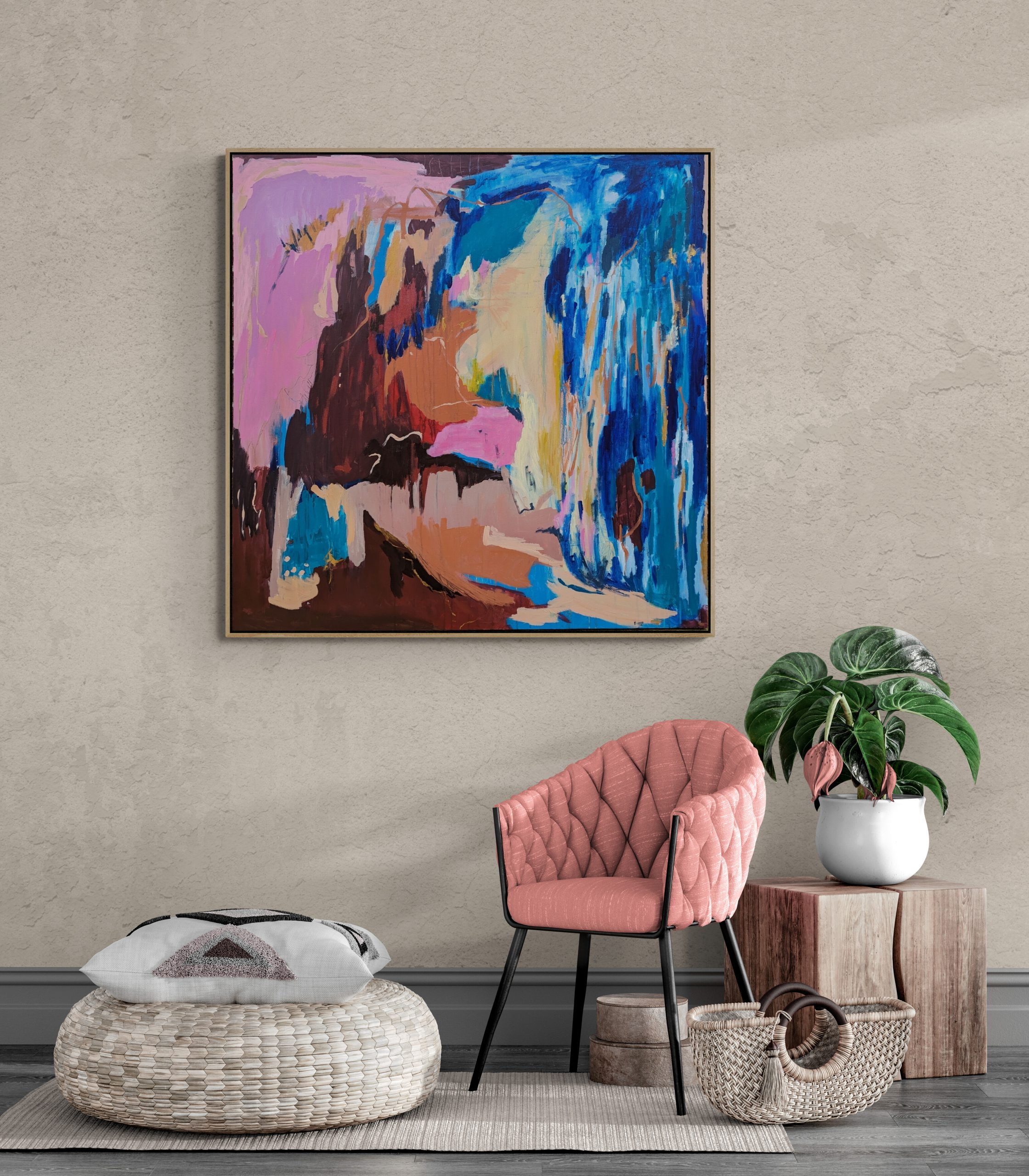 Bright Bohemian Living Room (7)