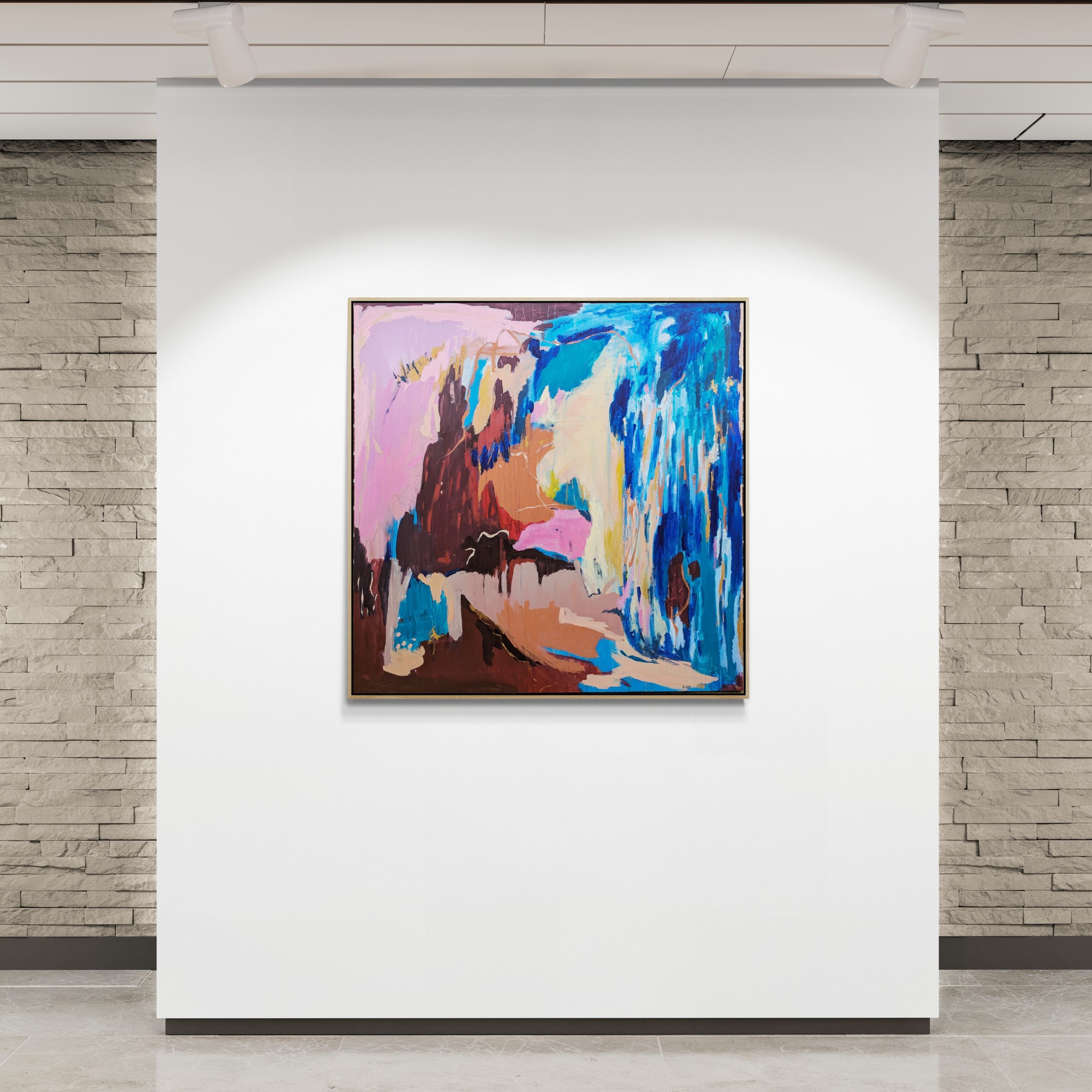 Art Gallery Wall With Brick Background (4)