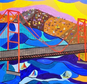 San Francisco Golden Gate Abstract