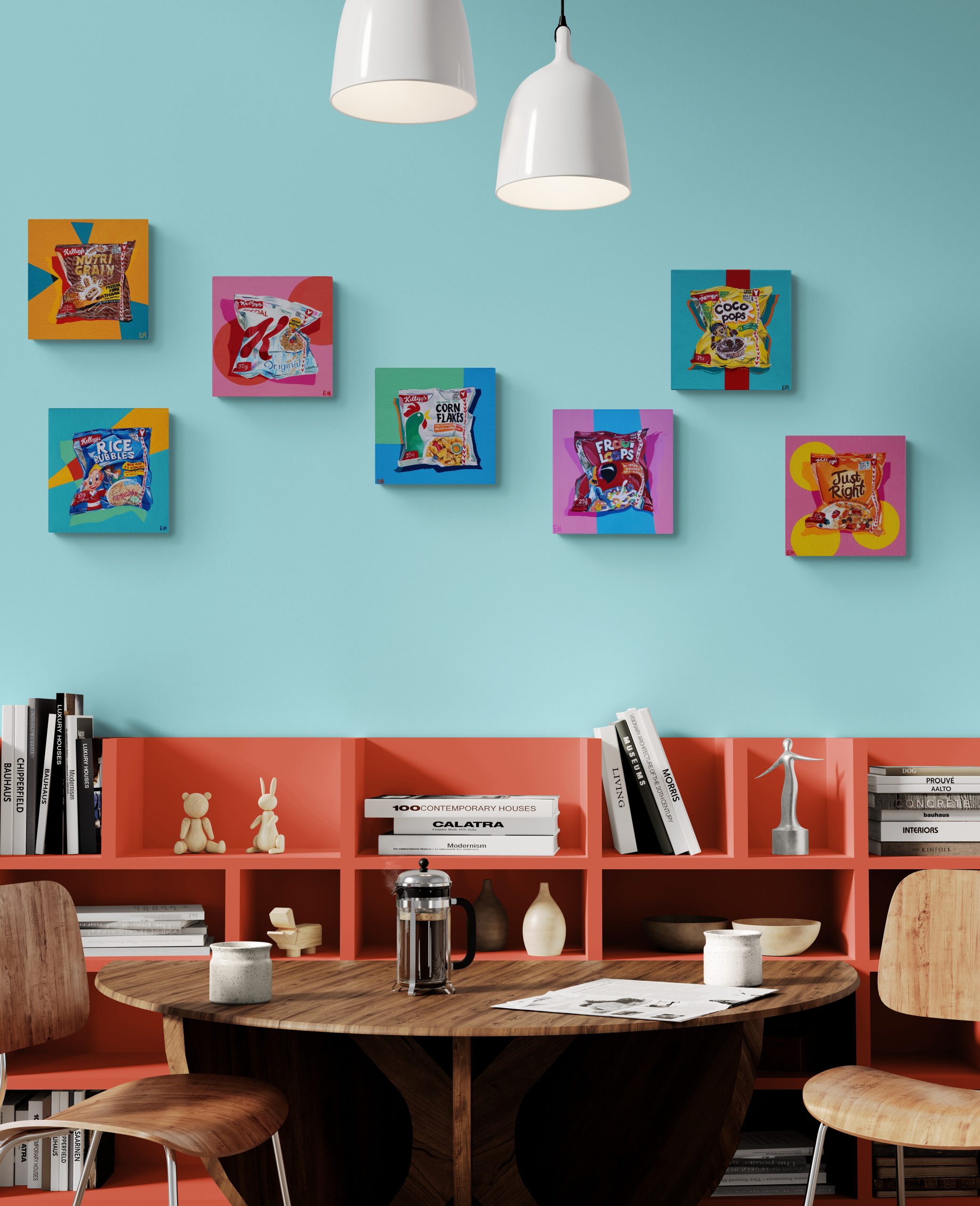 Cosy Room With Bookshelf And Wooden Furniture (1)