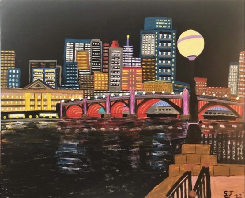 London Southwark Bridge Night Giclee Print 1/50