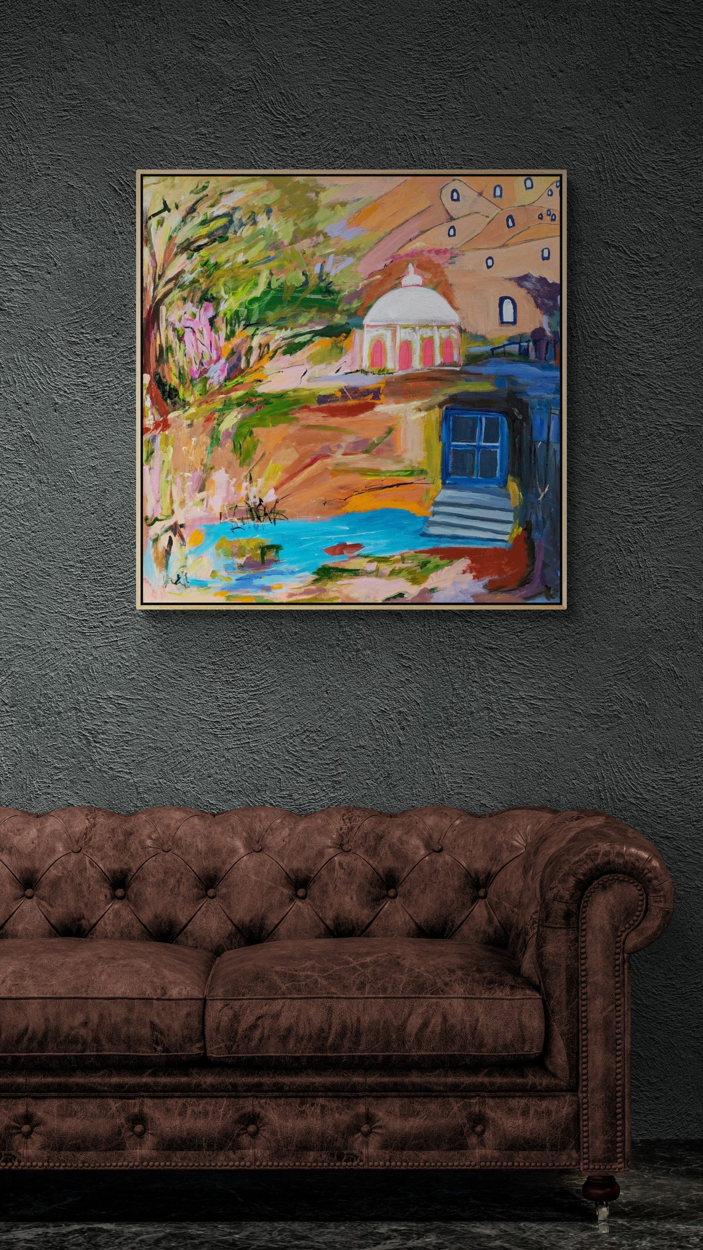 Traditional Leather Sofa (2)