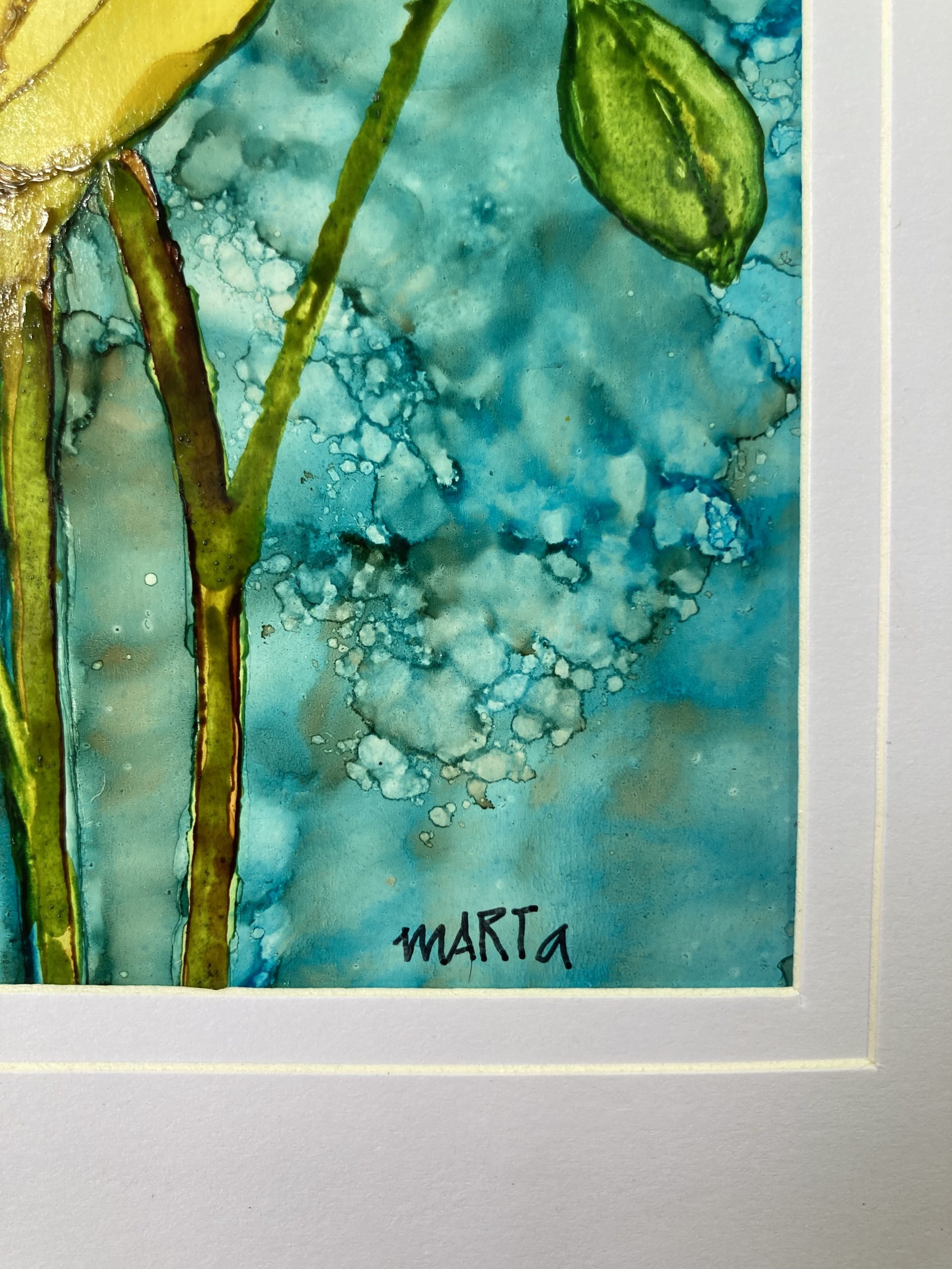 322 Yellow Poppies Signature