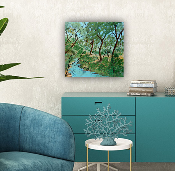 Waiting Room Decor In Aqua Paint Color 001