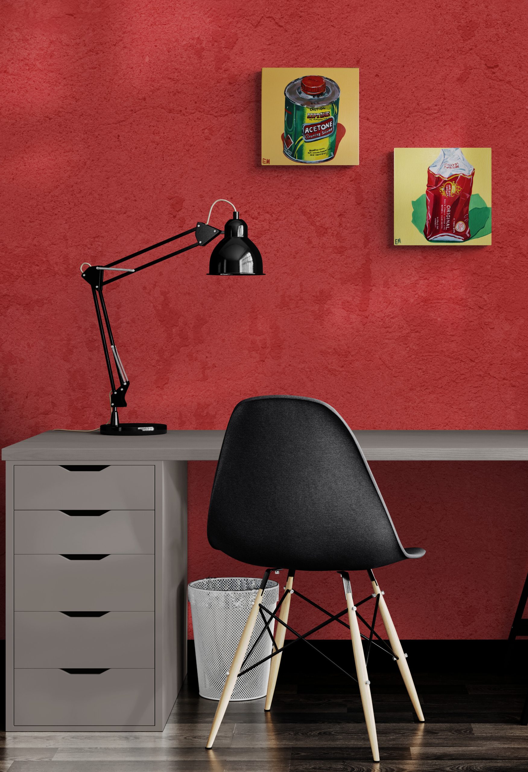 Home Office Desk With Lamp