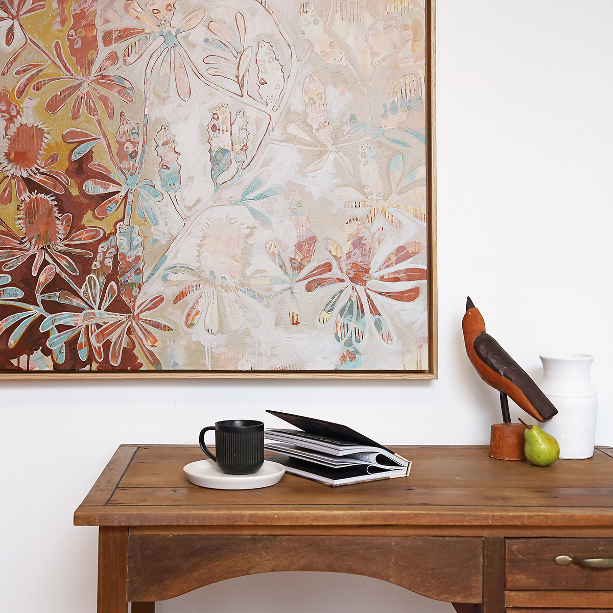 Lr 018 Coastal Banksia Moment I Smith & Brooks Australian Contemporary Art Abstract Landscape Art Buy Art For My Living Room