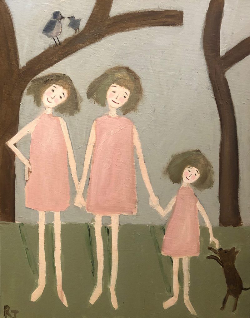 Three Girls and A Dog