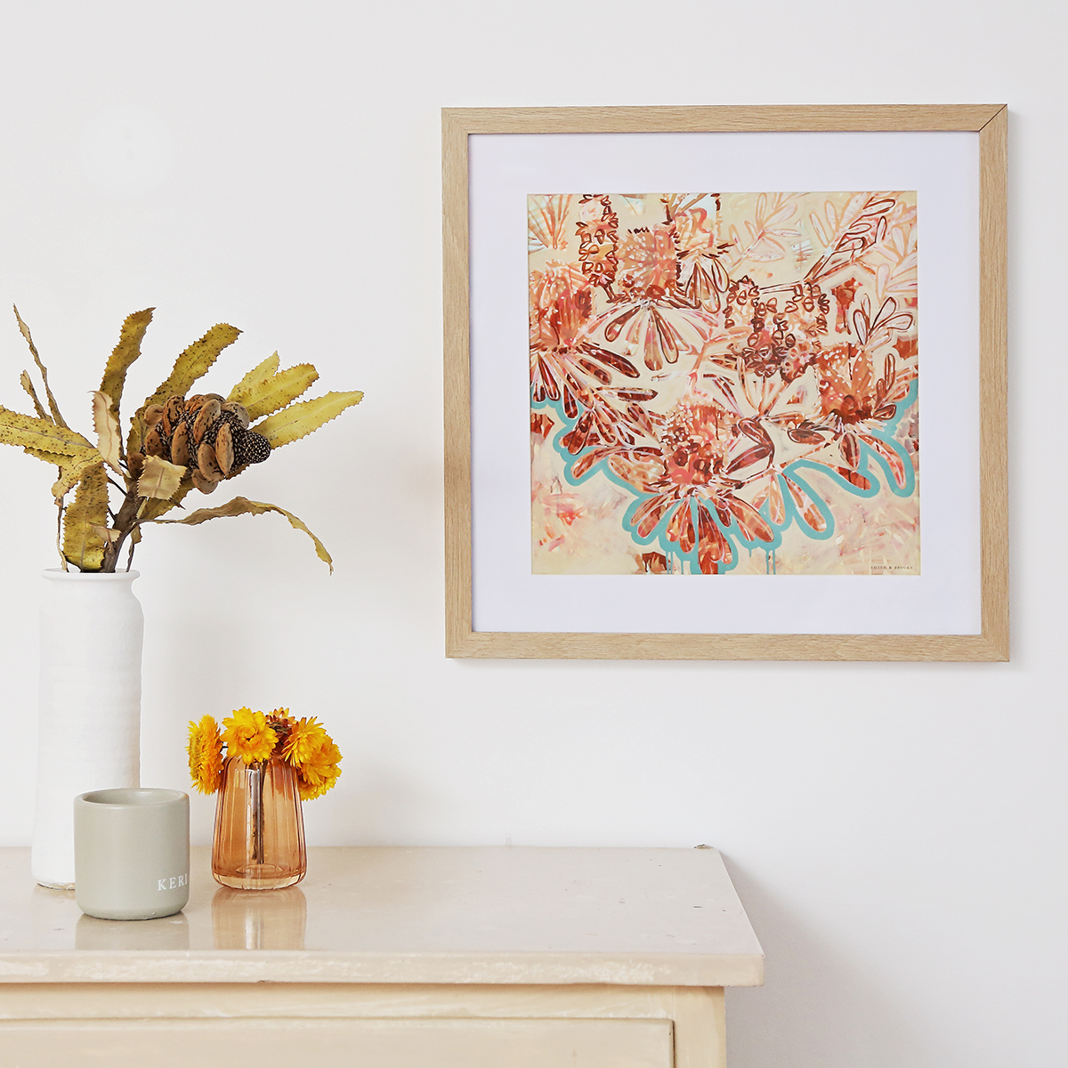 Lr 49 Coastal Banksia Form I Smith & Brooks Art Abstract Landscape Floral Art Coastal Style Beach Interiors Ready To Hang Australian Art