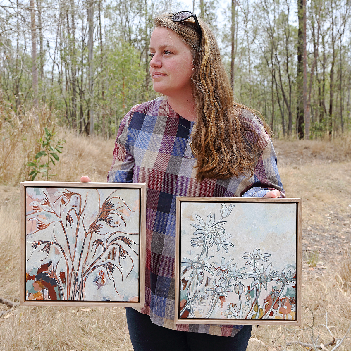 Lr 004 Grasslands Combo Smith & Brooks Art Art For Interior Deisgners Melbourne Native Plants Ready To Hang Artwork