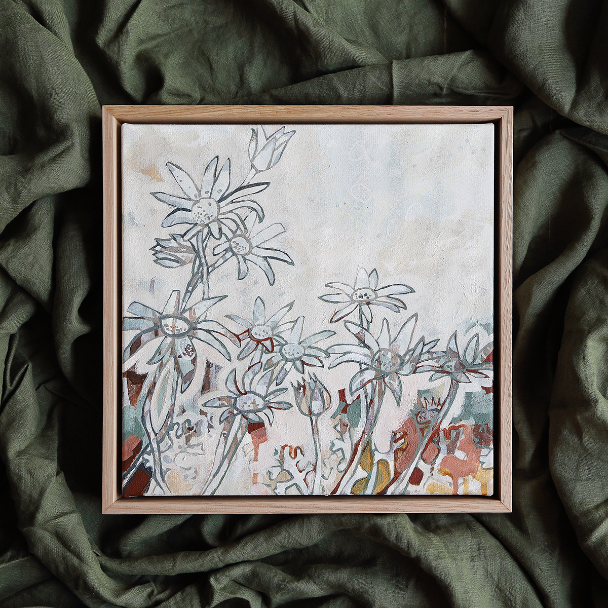 Lr 015 Flannel Flower Moment I Smith & Brooks Art Art For Interior Deisgners Melbourne Native Plants Ready To Hang Artwork