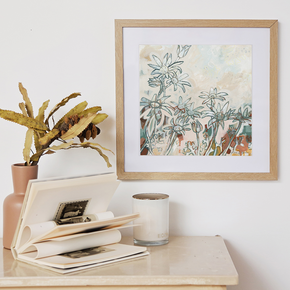 Lr 033 Flannel Flower Moment I Smith & Brooks Art Art For Interior Deisgners Melbourne Native Plants Ready To Hang Artwork