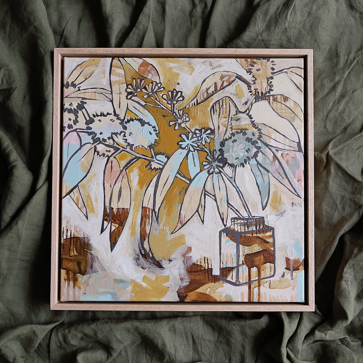 Lr 028 Radiata Still I Smith & Brooks Australian Contemporary Art Abstract Floral Art Buy Small Art For My Walls