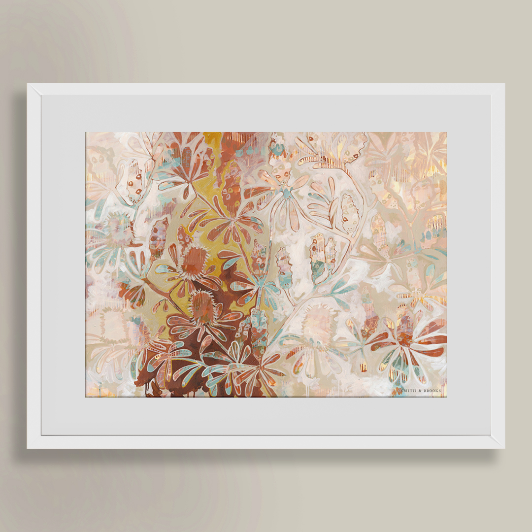 Lr 050 Coastal Banksia Moment I Smith & Brooks Australian Contemporary Art Abstract Landscape Art Buy Art For My Living Room