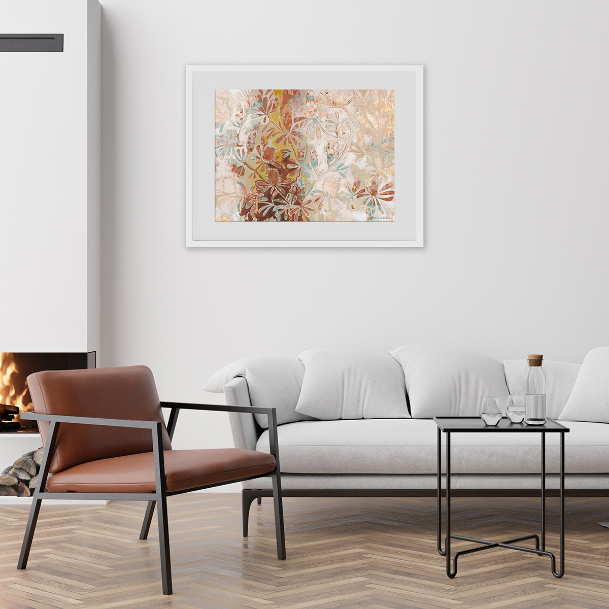 Lr 056 Coastal Banksia Moment I Smith & Brooks Australian Contemporary Art Abstract Landscape Art Buy Art For My Living Room