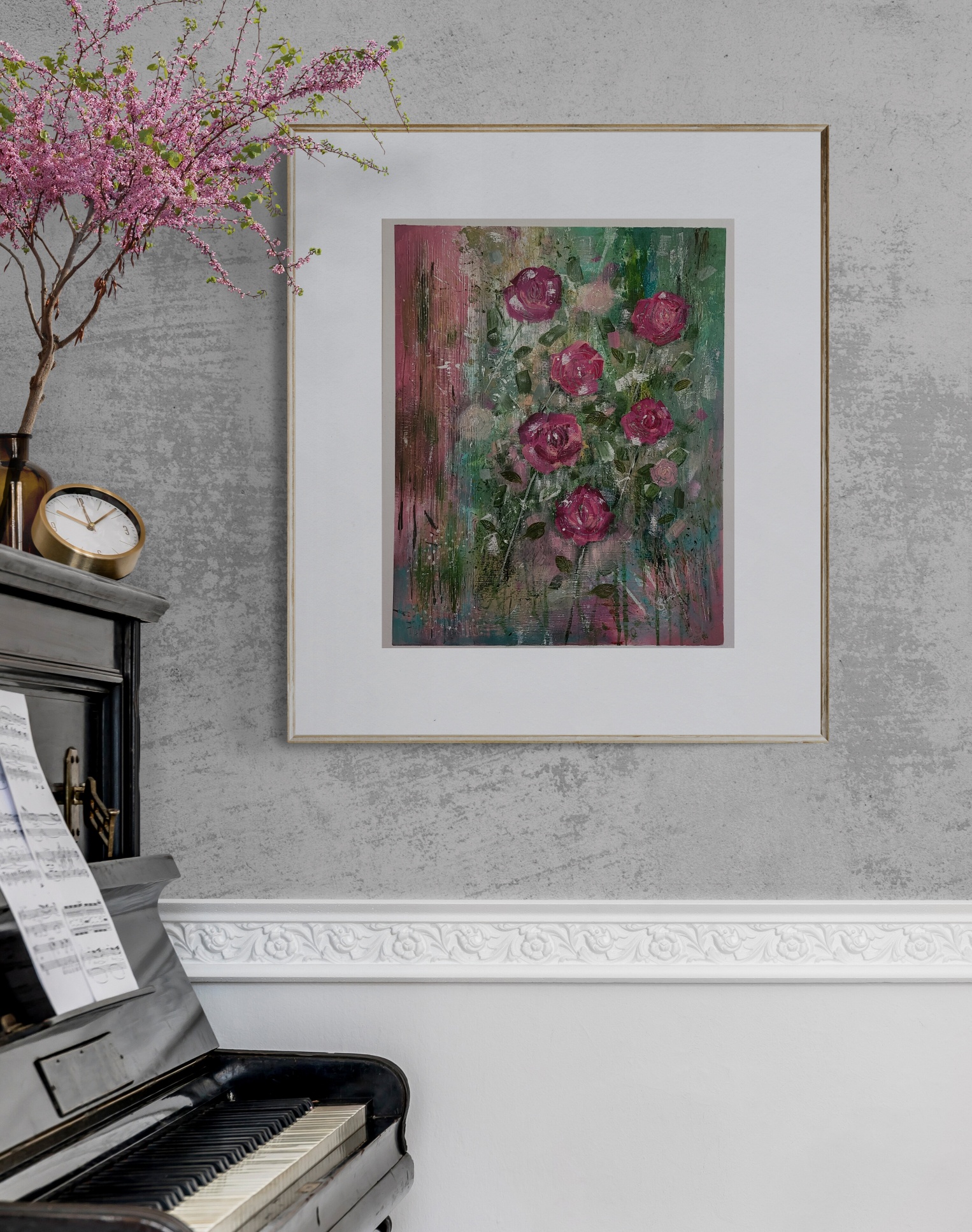 Old Piano Next To Empty Wall Resized 1