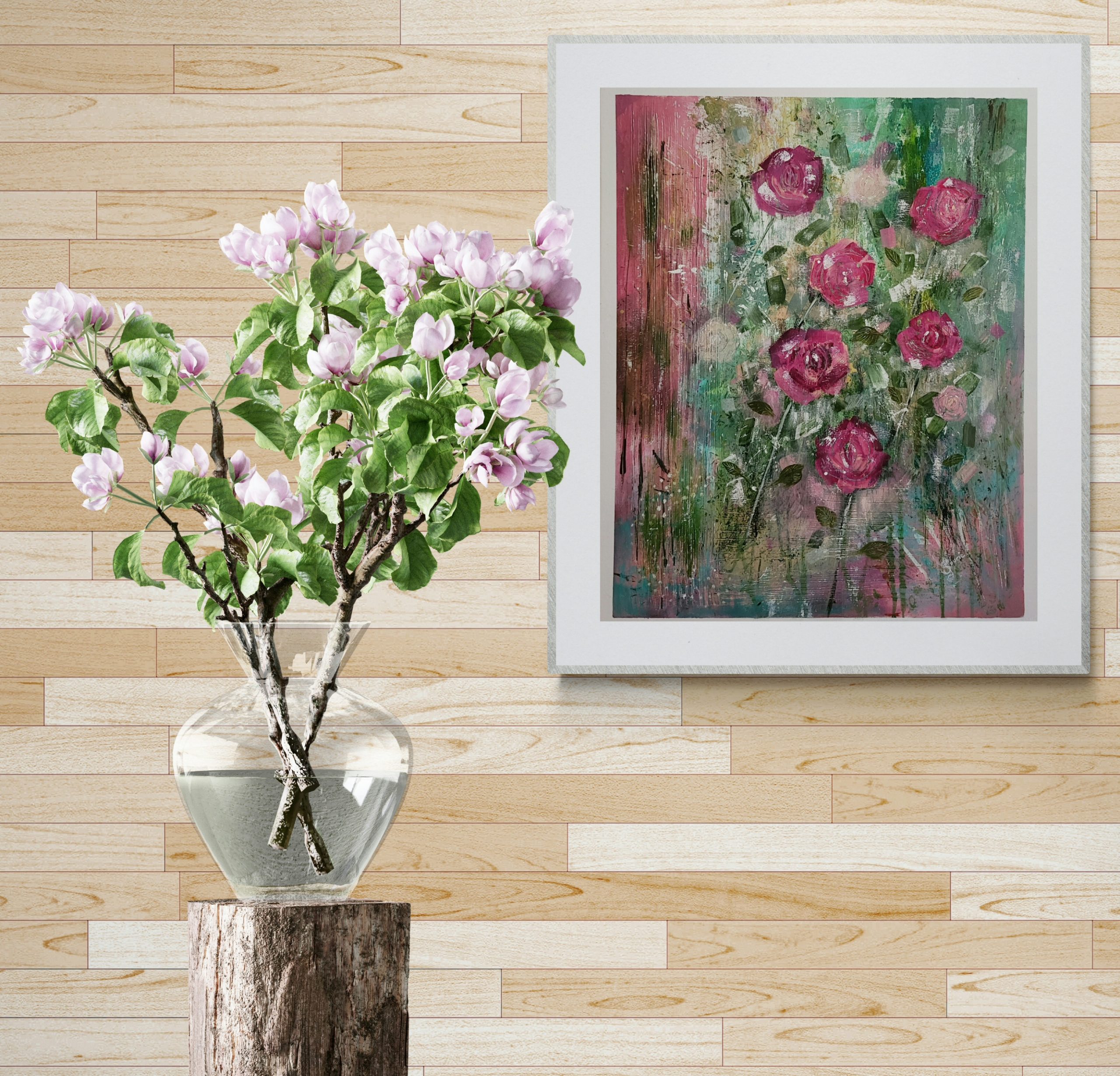 Colorful Flowers Next To Spotlit Wall (1) Resized