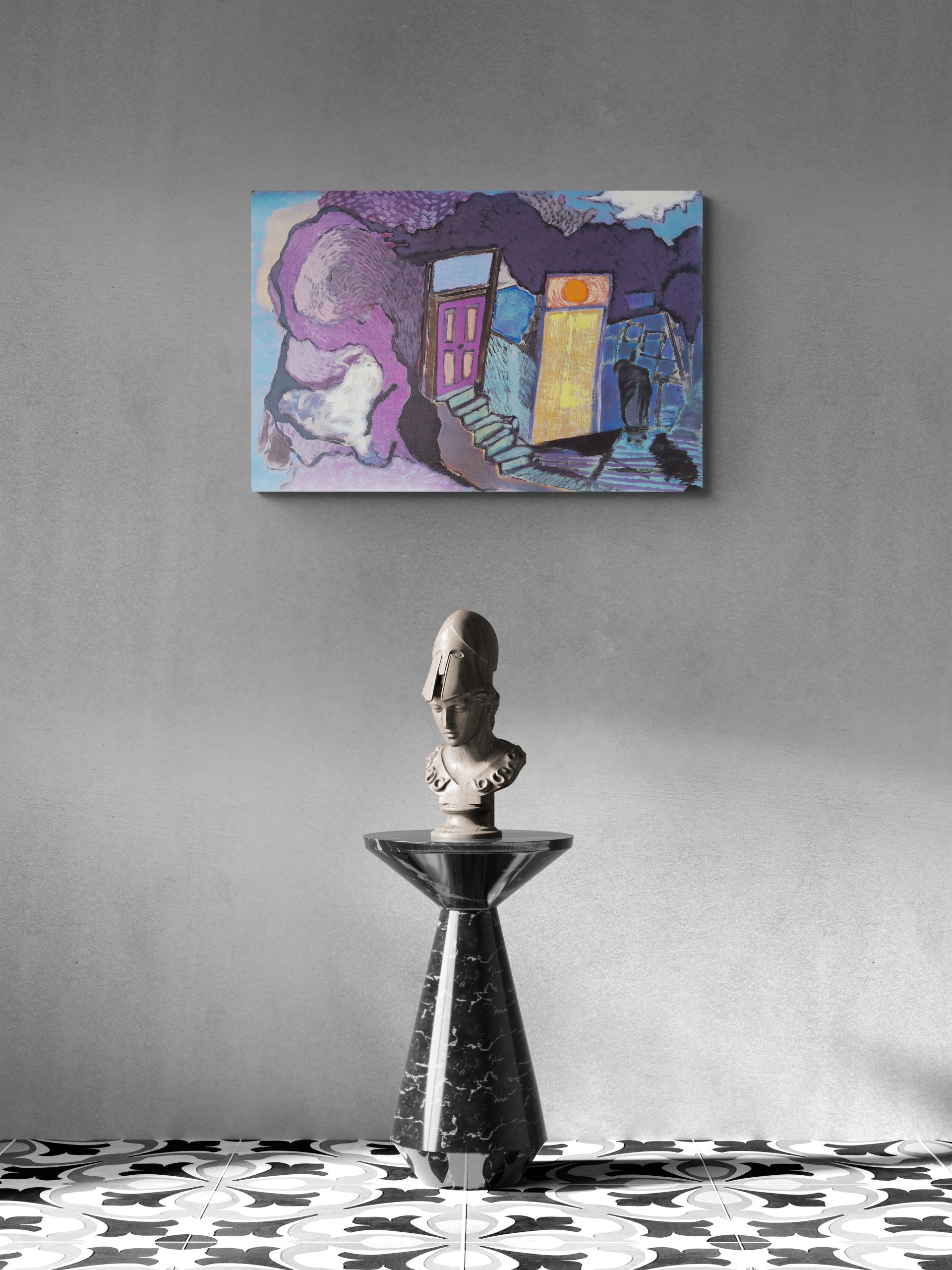 Gallery With Bust On Plinth