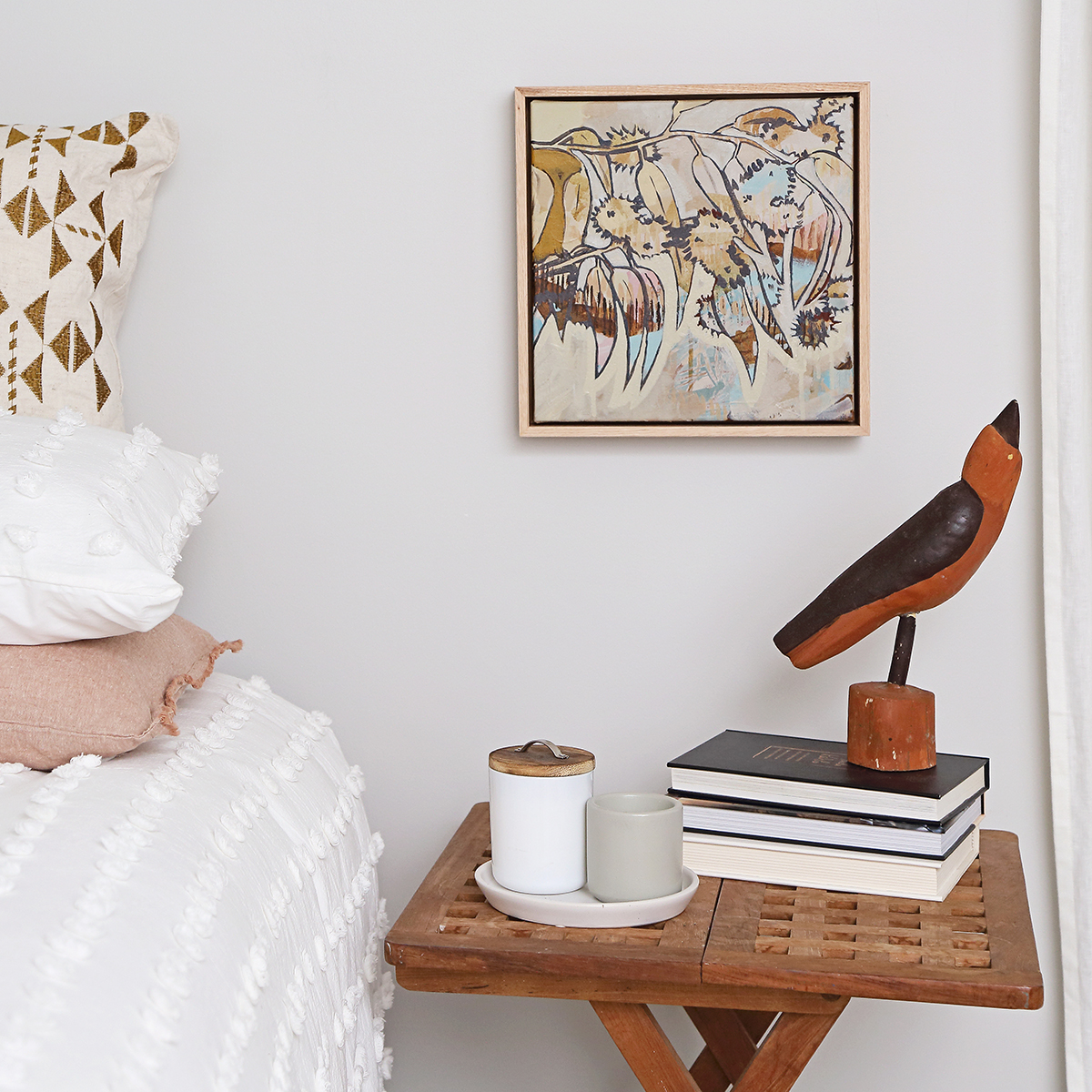 Lr 035 Radiata Muse Ii Smith & Brooks Australian Contemporary Art Abstract Floral Art Bookshelf Art