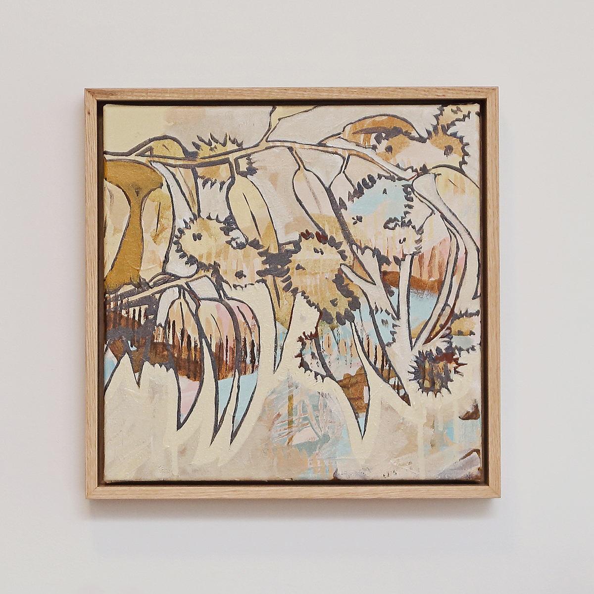 Lr 037 Radiata Muse Ii Smith & Brooks Australian Contemporary Art Abstract Floral Art Bookshelf Art