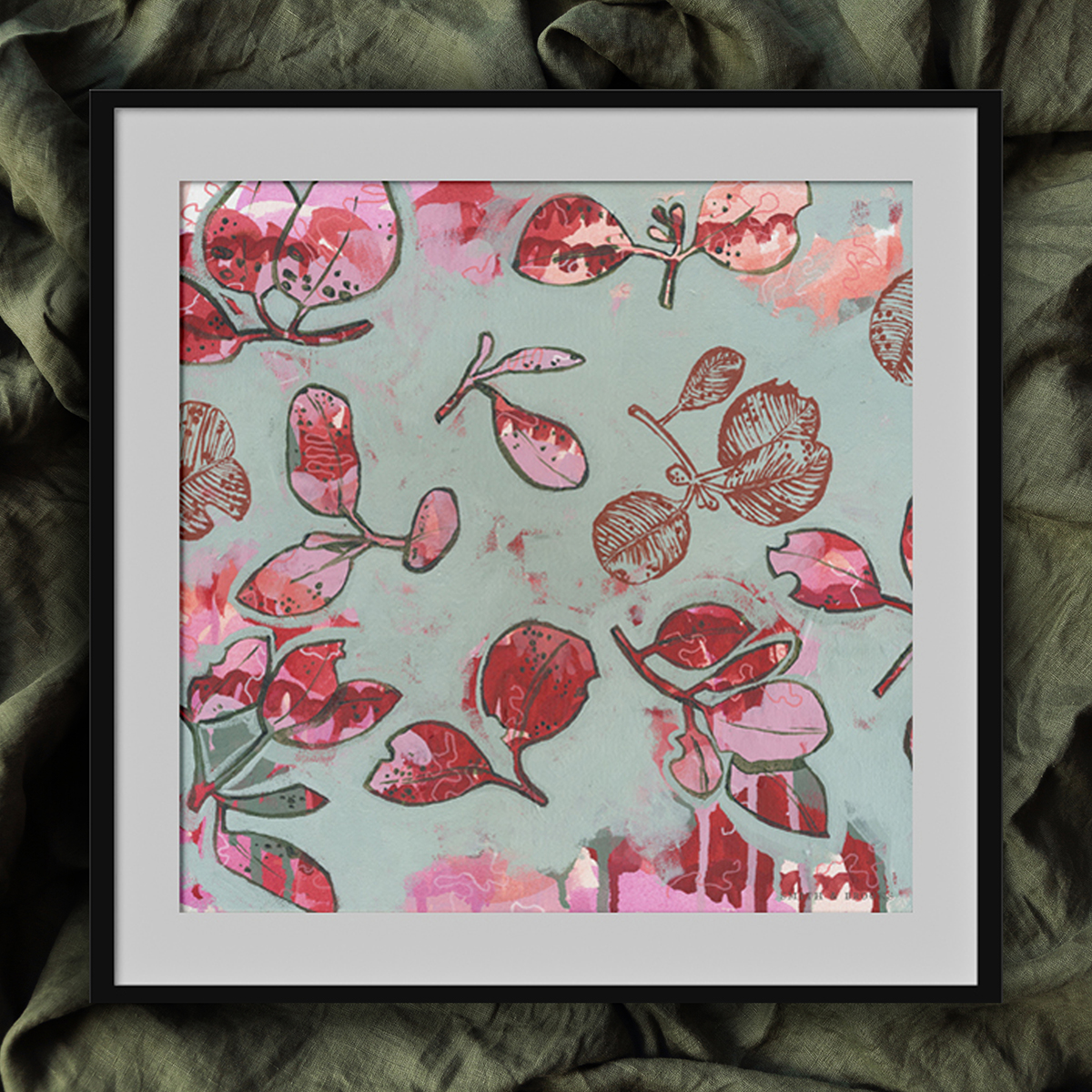 Lr 049 Mountain Blue Song Ii Smith & Brooks Australian Contemporary Art Abstract Landscape Art Ready To Hang Art