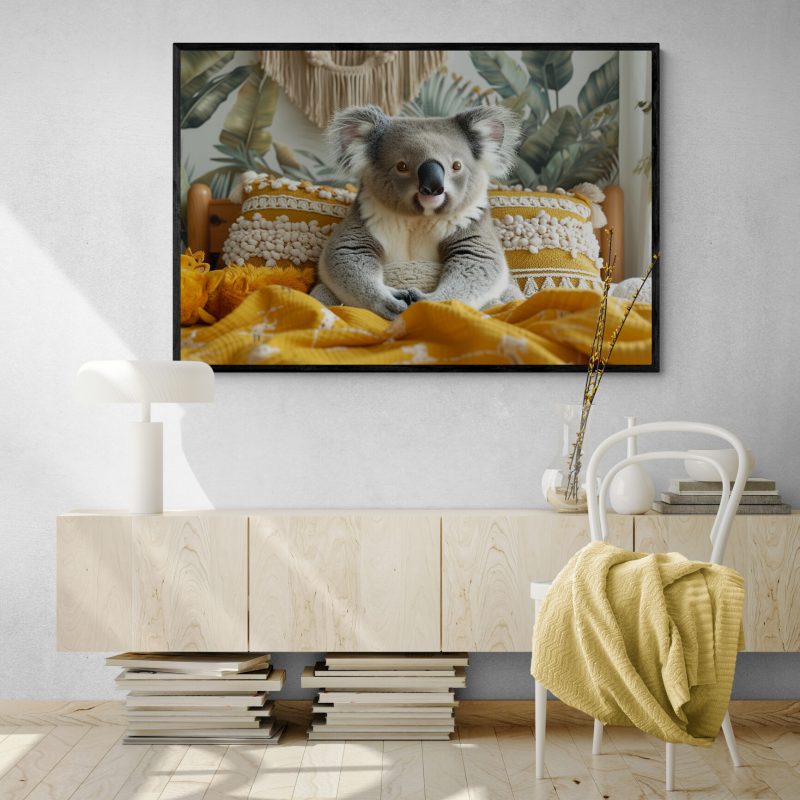 Koala Snuggles  | Ltd Ed Framed Fine Art Canvas Print