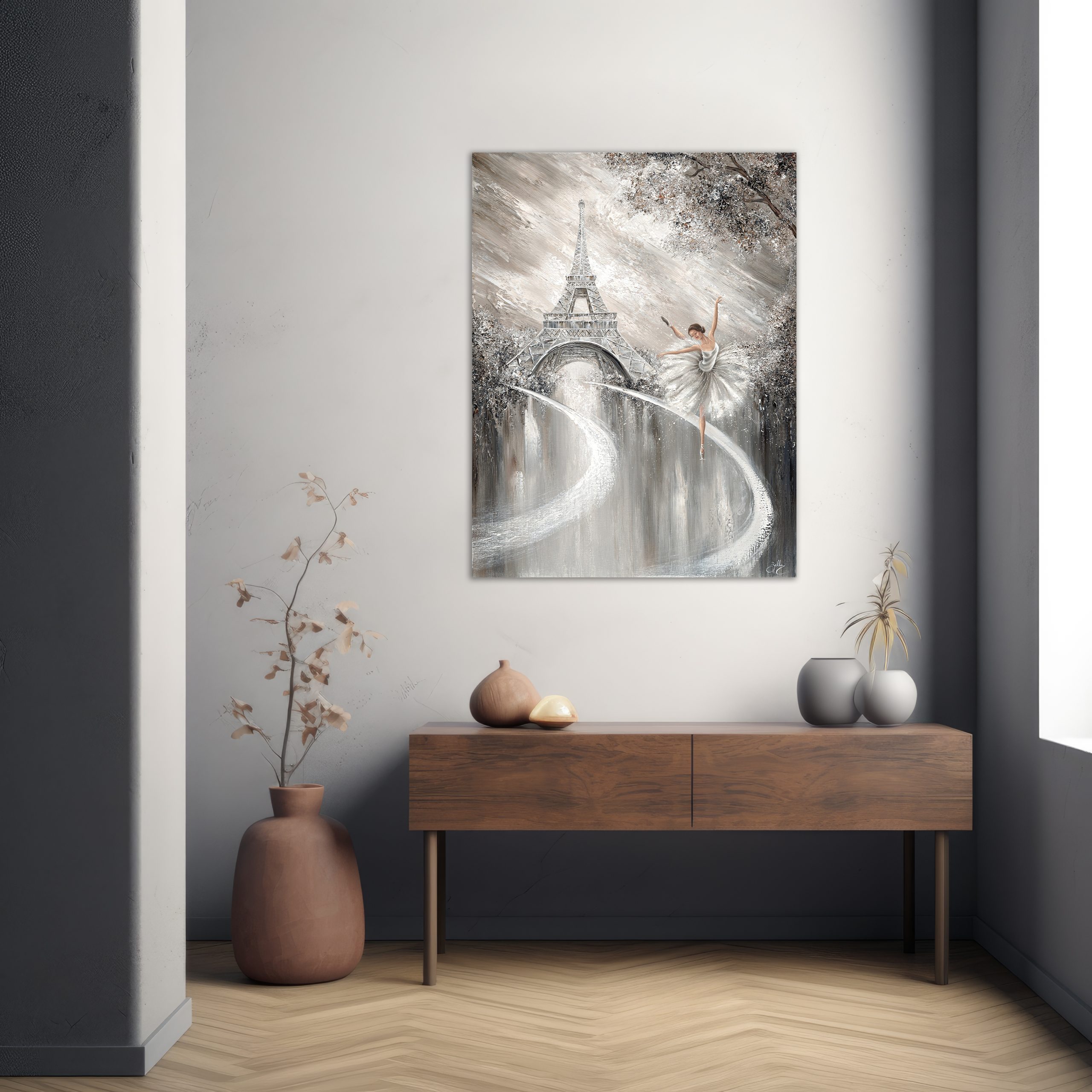 Tutu Twirl Paris Flair, Minimalism Artwork Style