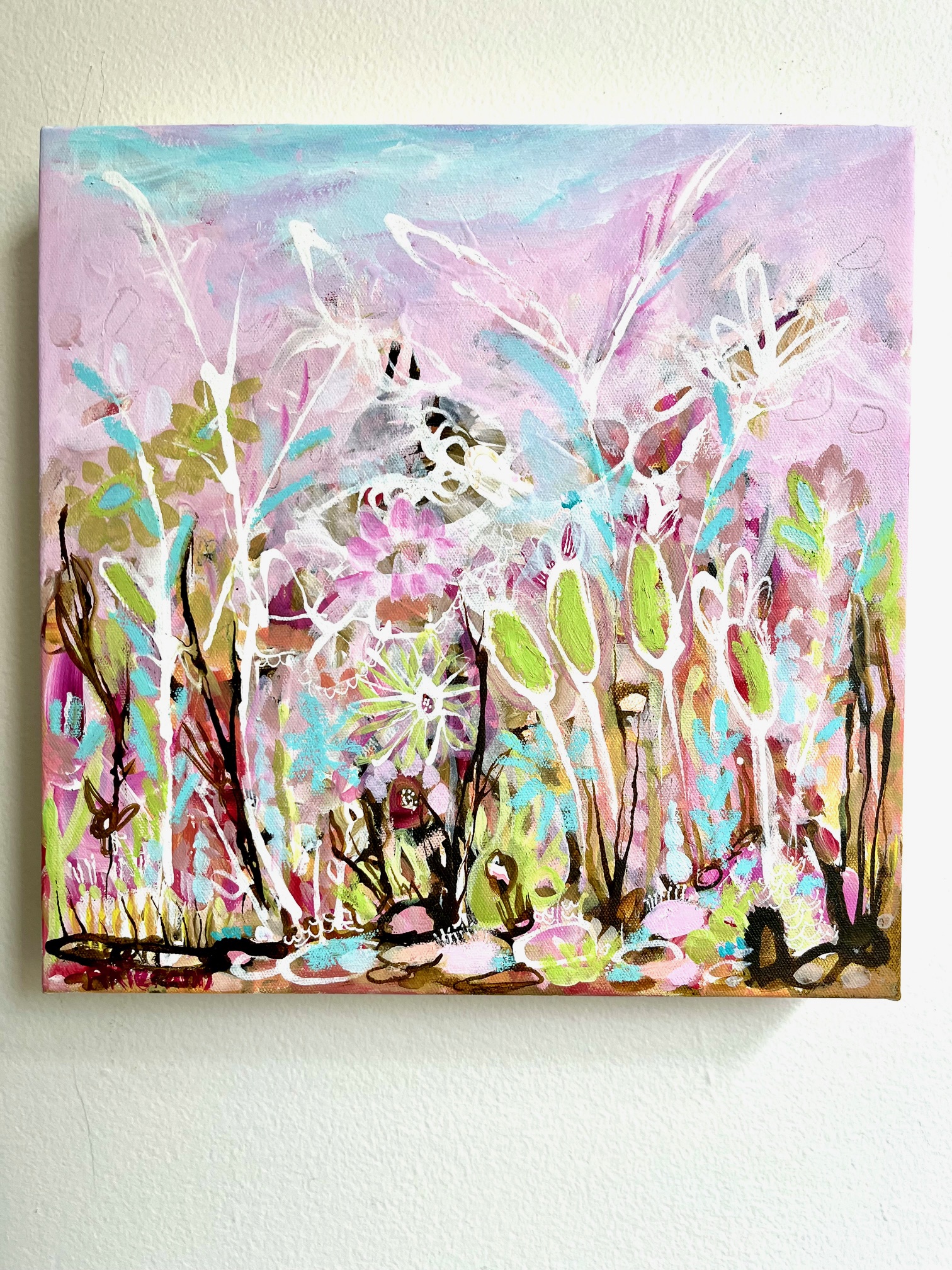 Pink Refections On Wall