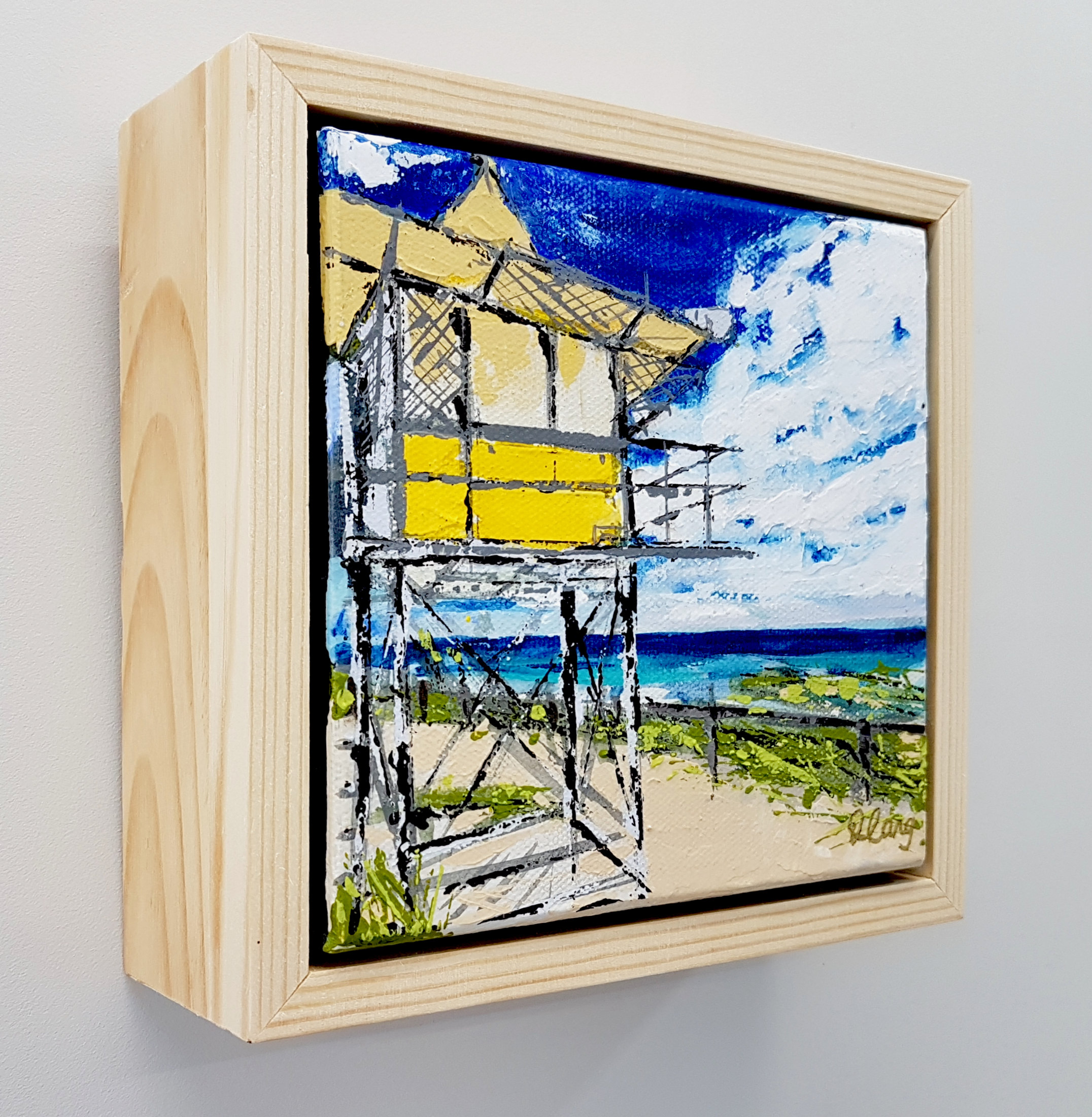 Lifeguard Tower 38 Main Beach Gold Coast 2 Deborah Lang Beach Lifeguard Beachscene Canvas Wall Art Contemporary Coastal Hamptons Style 3