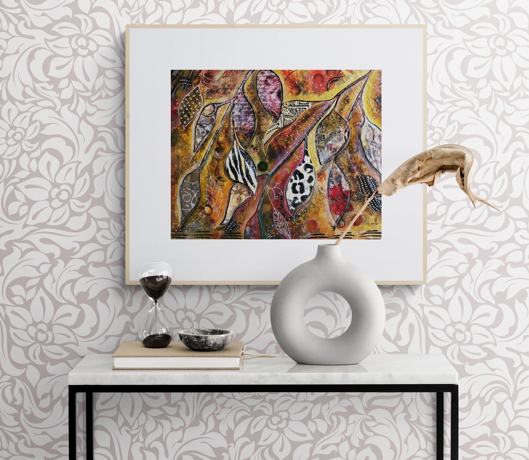 Console Table With Hourglass And Vase Resized 1