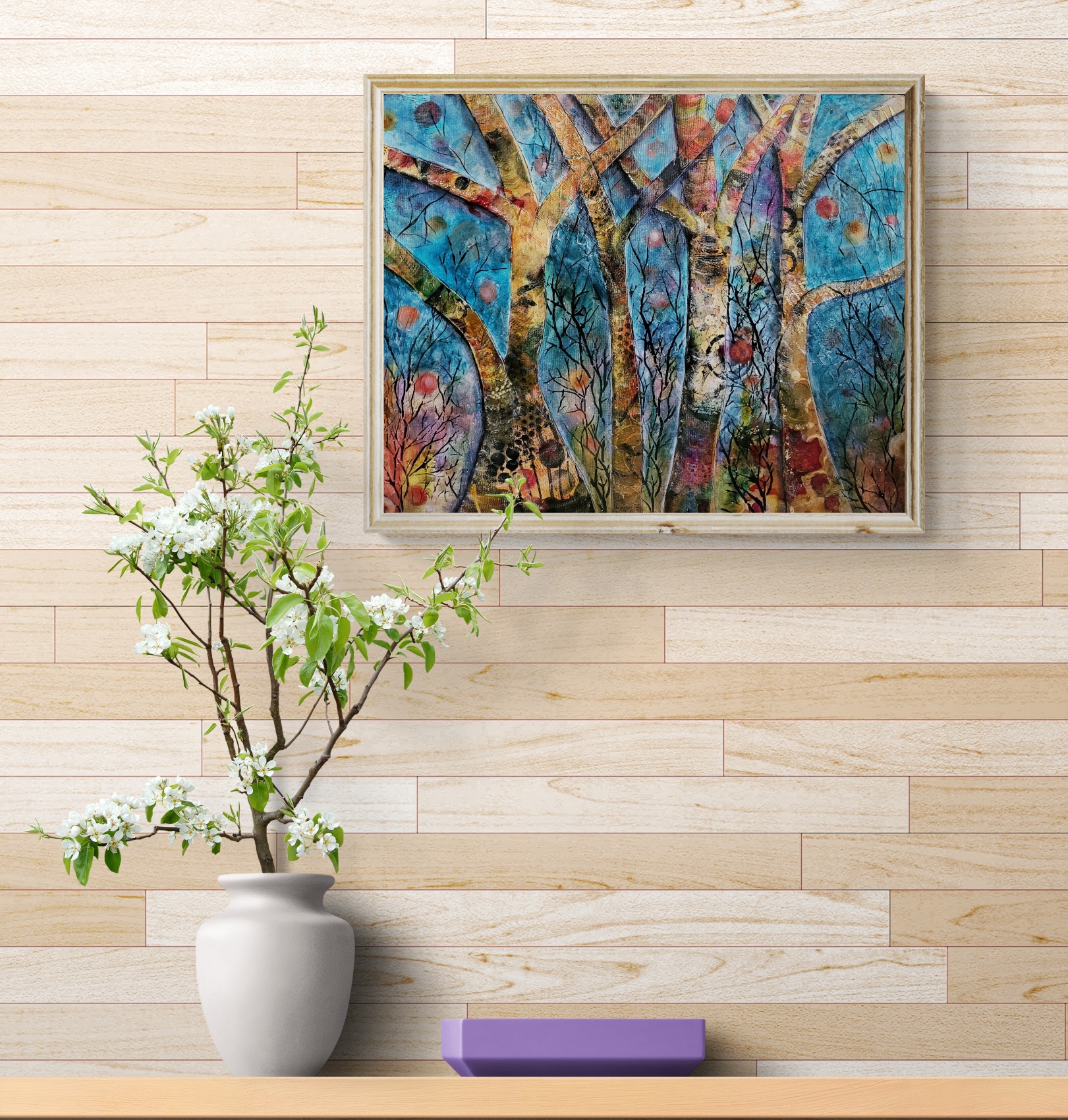 Plant In Vase Sitting On Wooden Shelf Resized 1