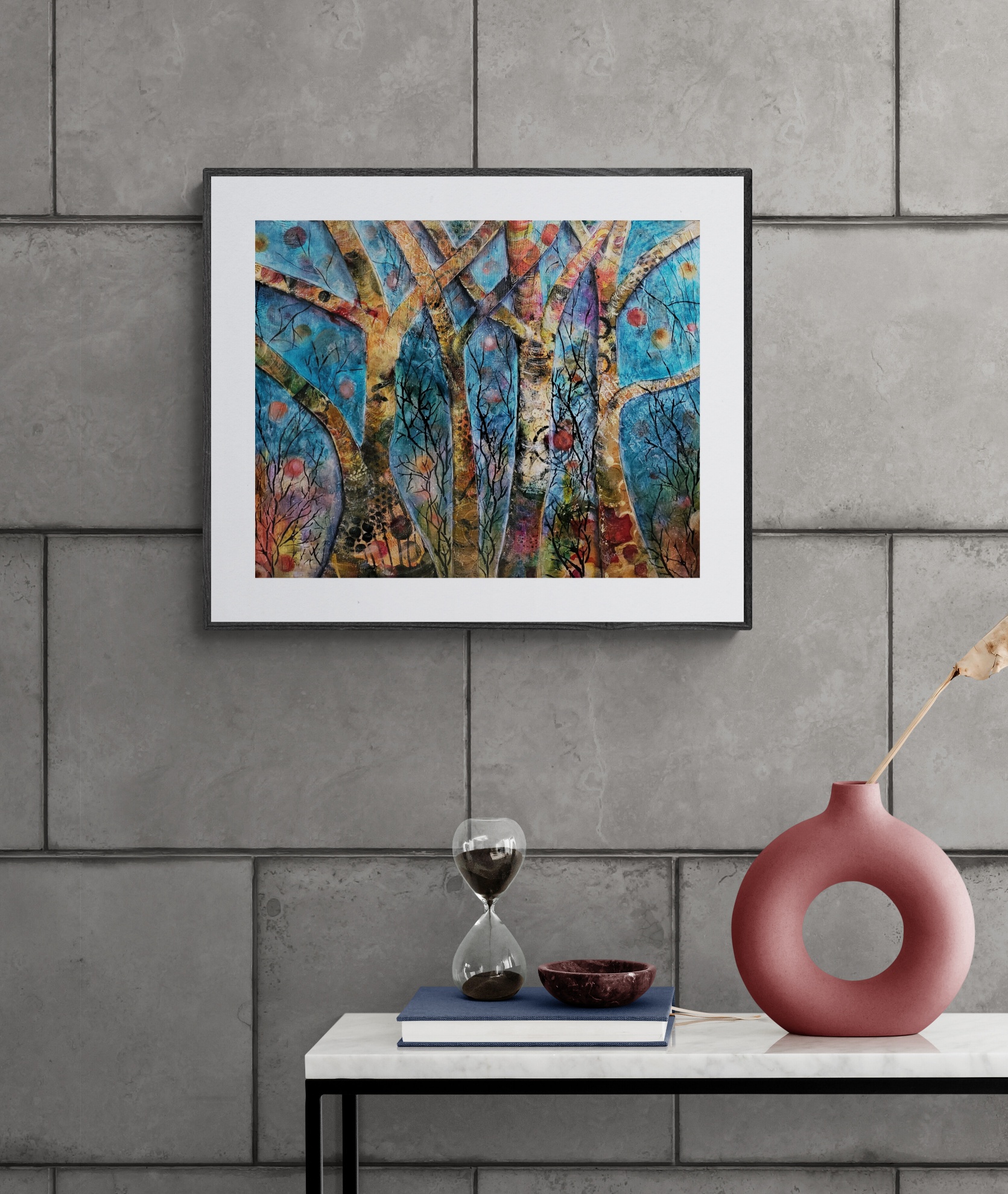 Console Table With Hourglass And Vase (1) Resized