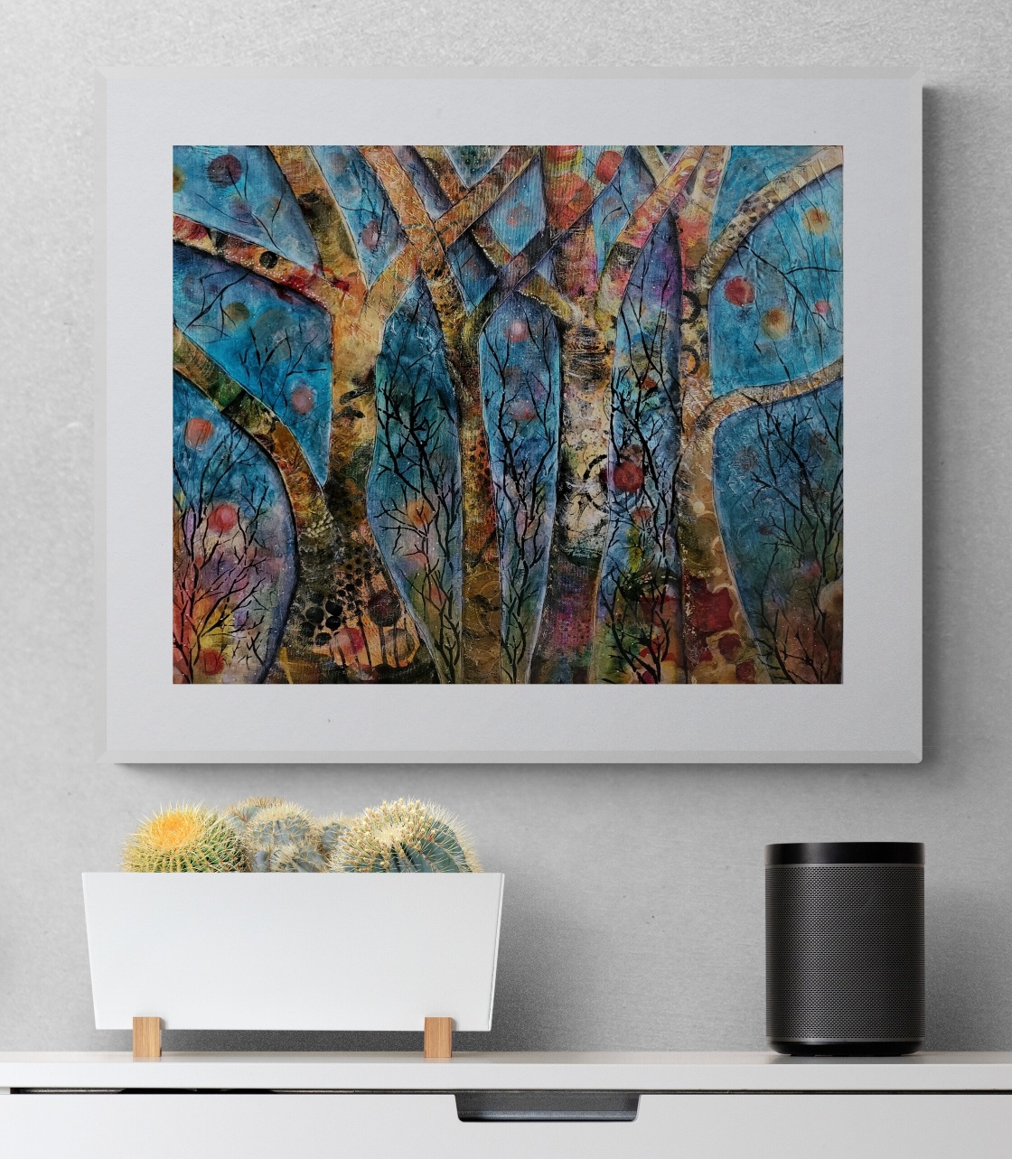 Cactus Plants On White Cabinet Resized