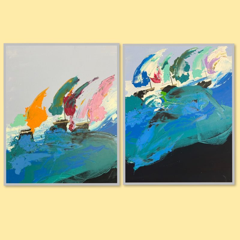 Sydney to Hobart Abstract Diptych