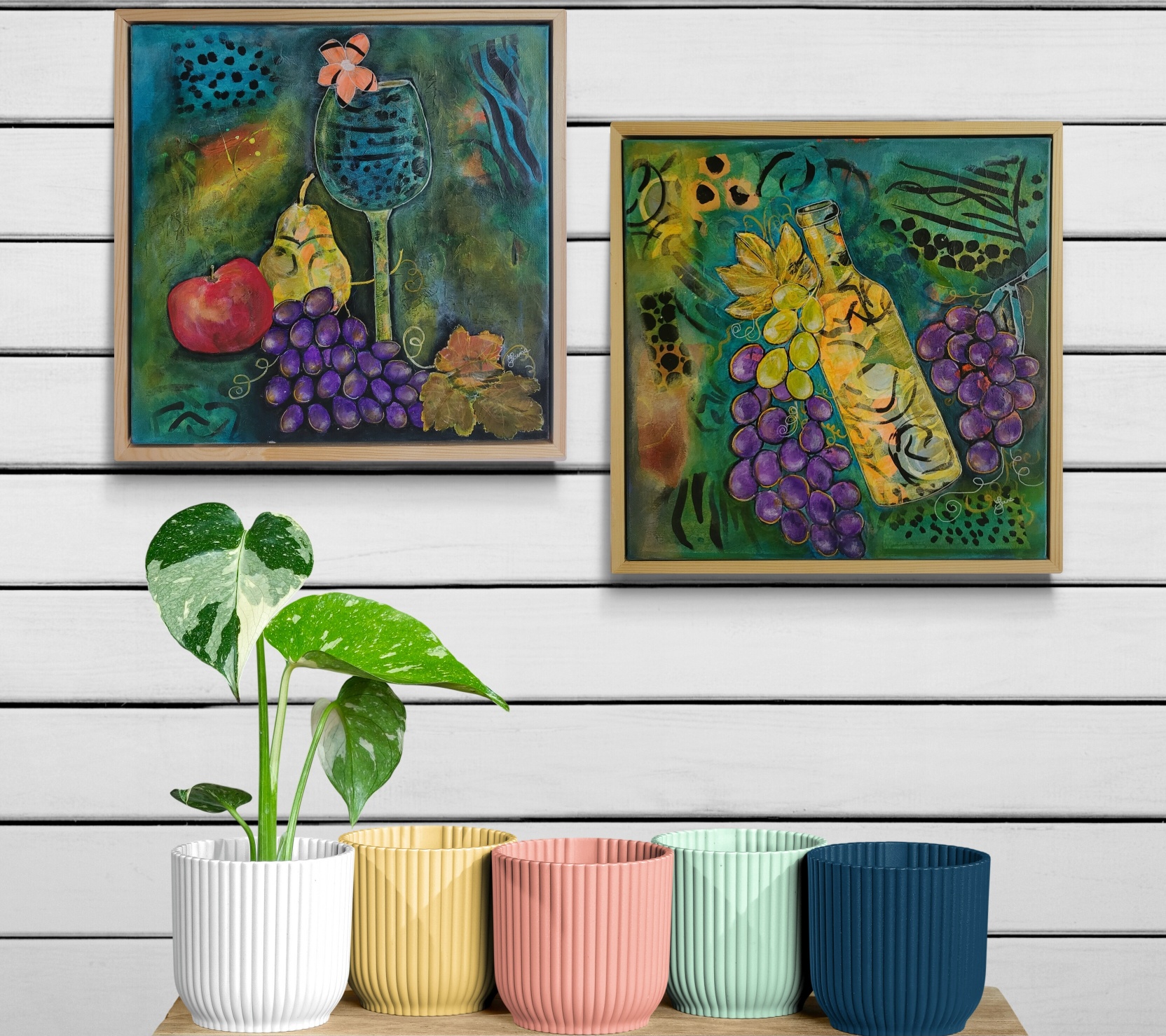 Plant And Colorful Pots Resized