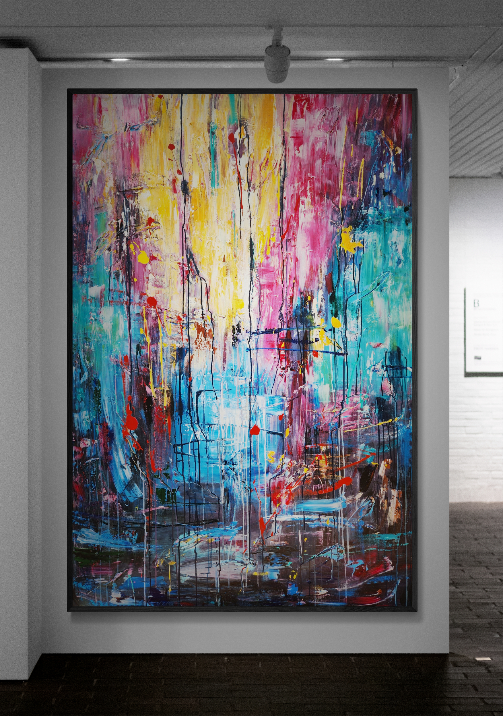 Spotlit Wall In Art Gallery 4