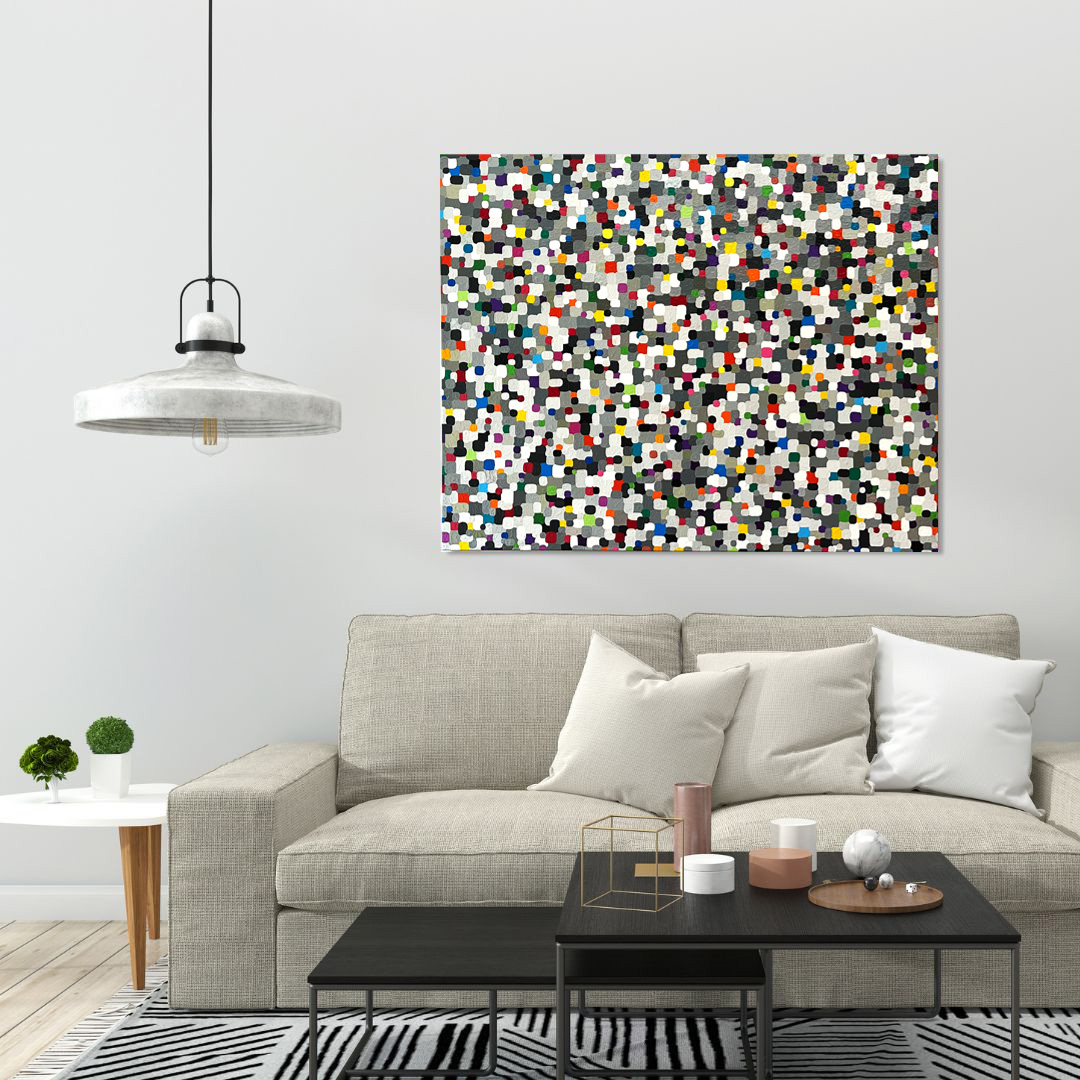 Grey Colourful Painting 5