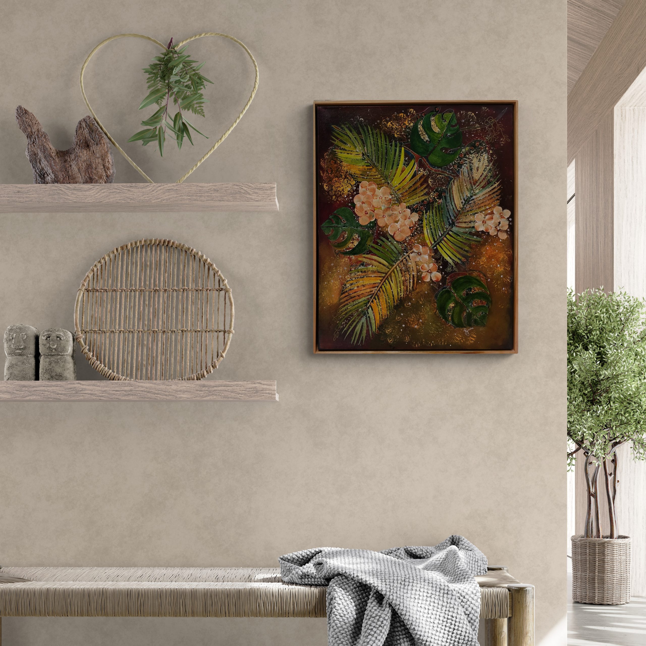 Boho Themed Shelving And Bench Seat Resized