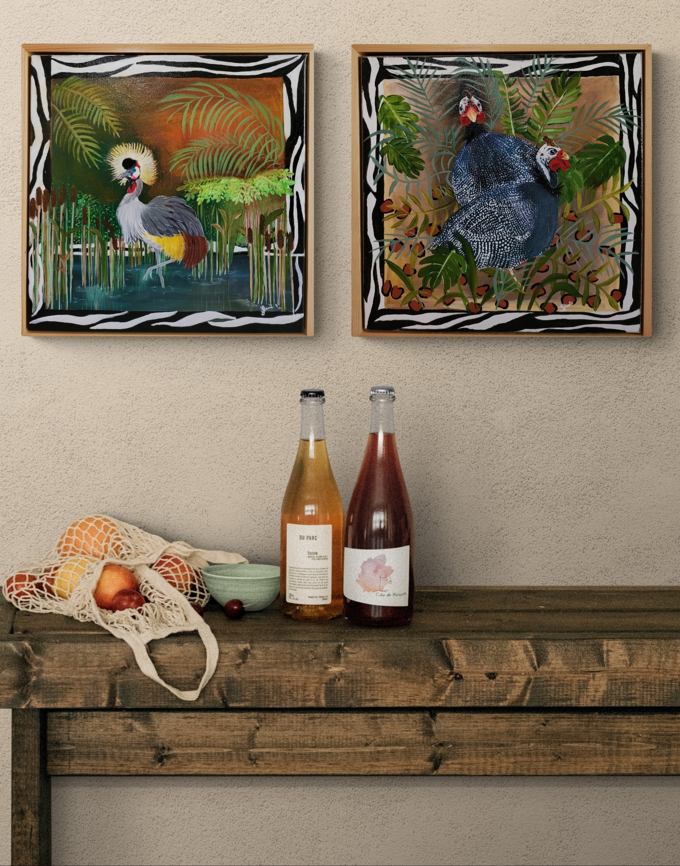 Wine Bottles Sitting On Rustic Table Resized