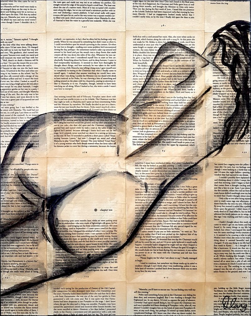 Centrefold 2- Nude Woman on Book Pages