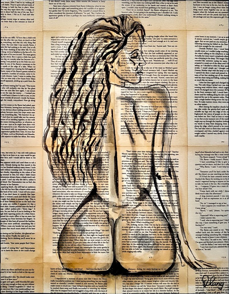 Centrefold 3- Nude Woman on Book Pages