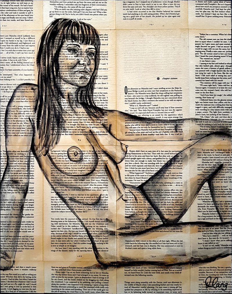 Centrefold 6- Nude Woman on Book Pages