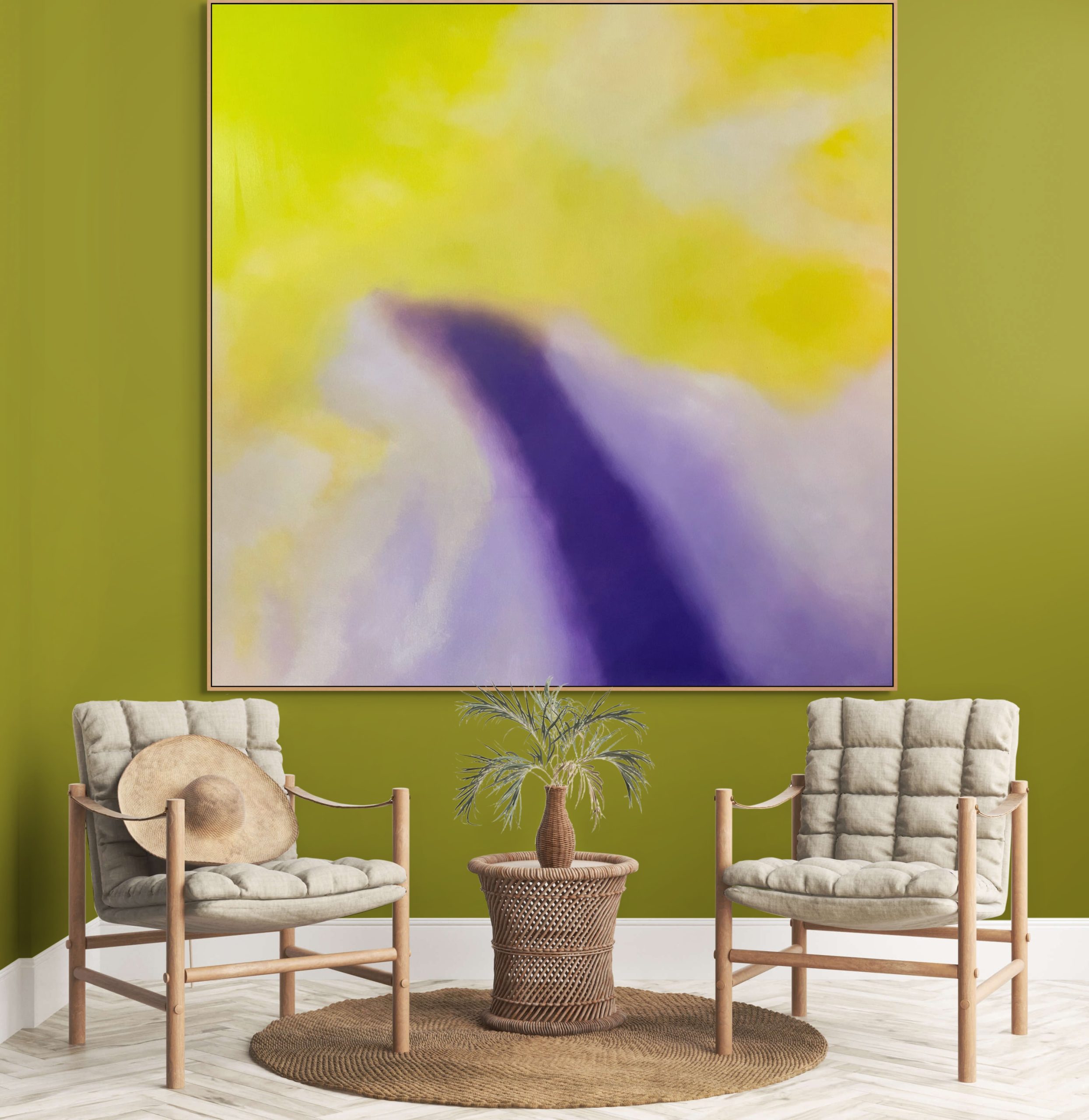 Colour Field 5 Two Chairs Hat Plant