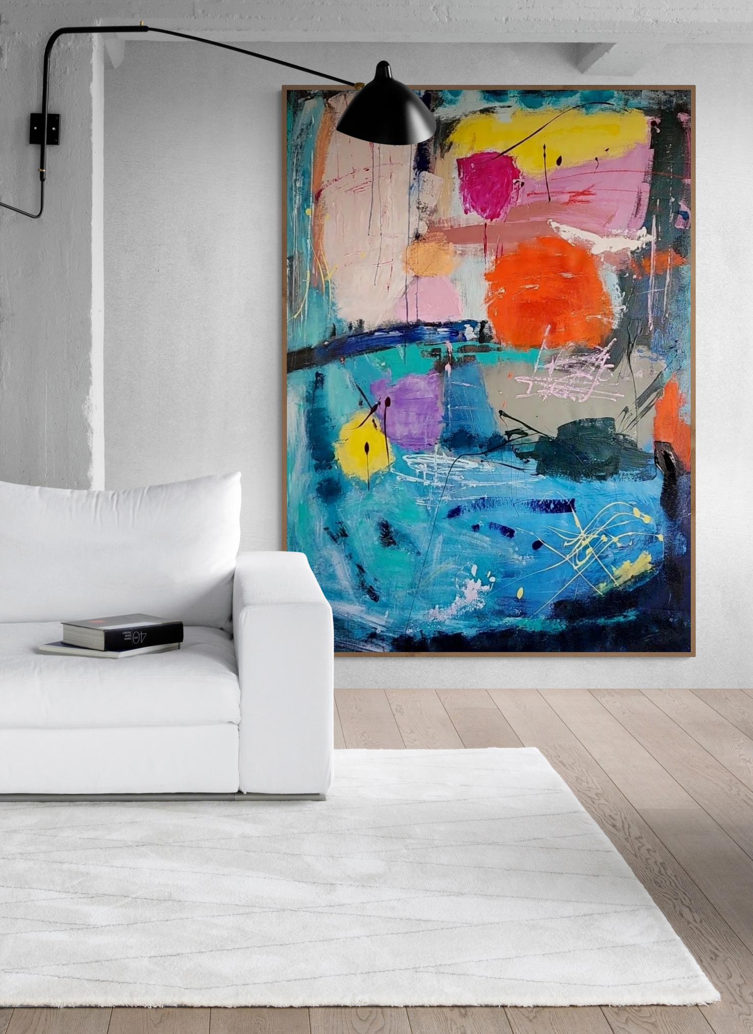 Industrial Style Living Room With Comfy Sofa 3