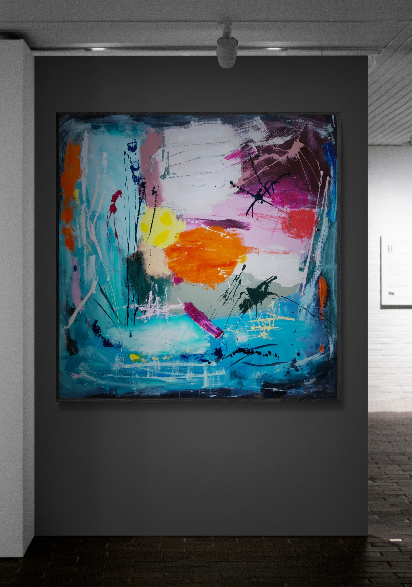 Spotlit Wall In Art Gallery 10