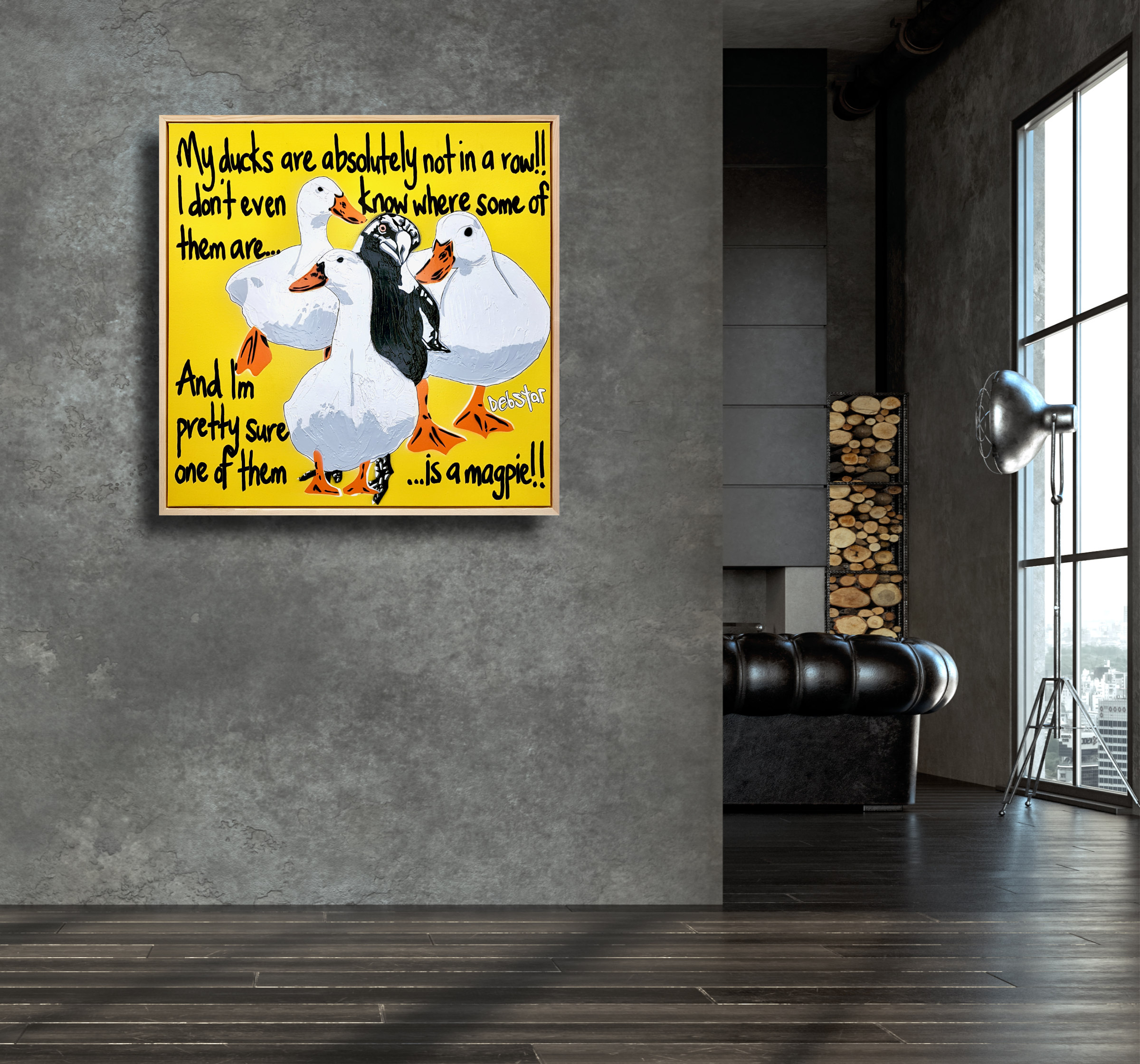 Living Room Interior In Loft, Industrial Style