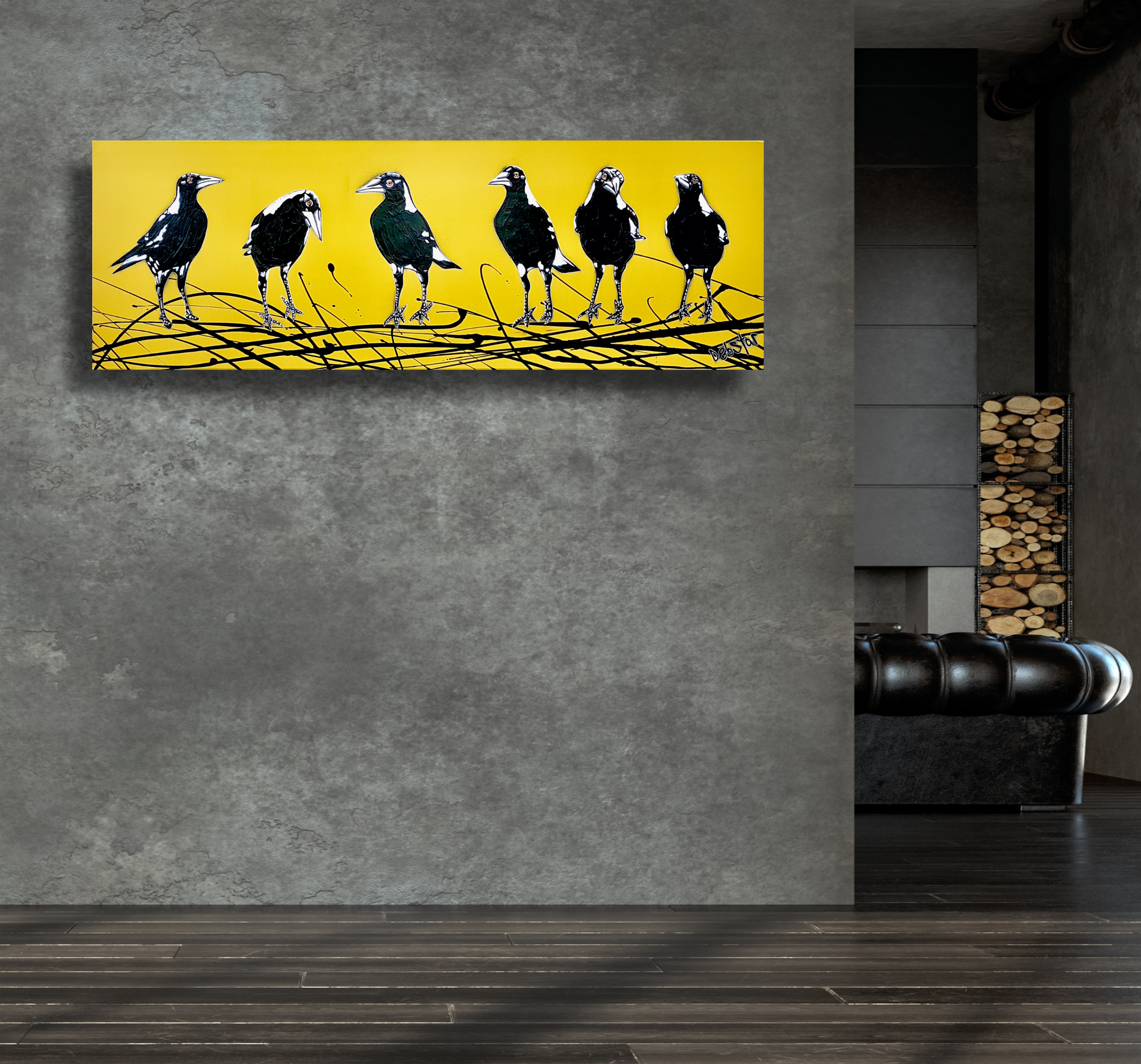 Living Room Interior In Loft, Industrial Style