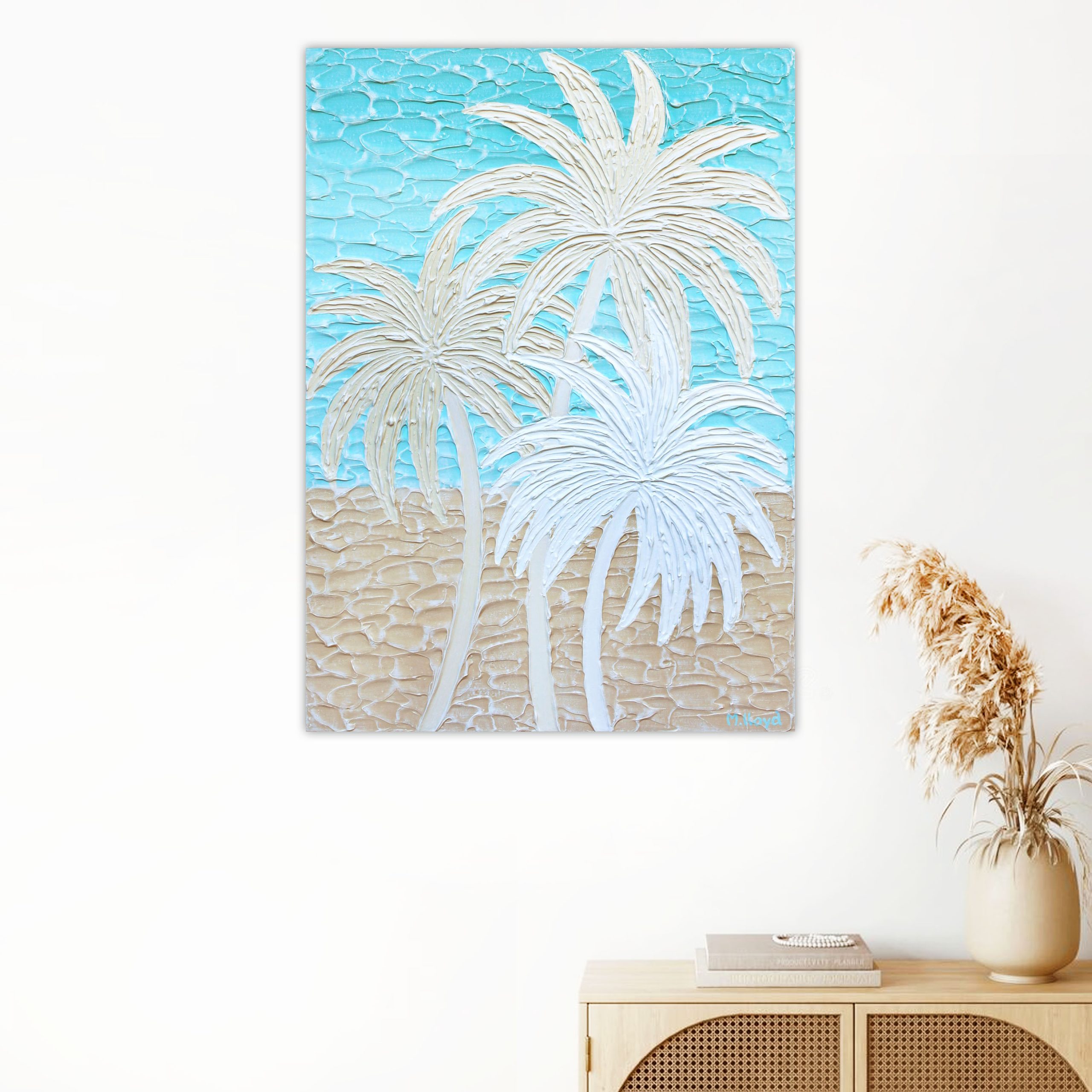 Lounge 1 Beach Palm Trees Textured Abstract Miranda Lloyd 2023