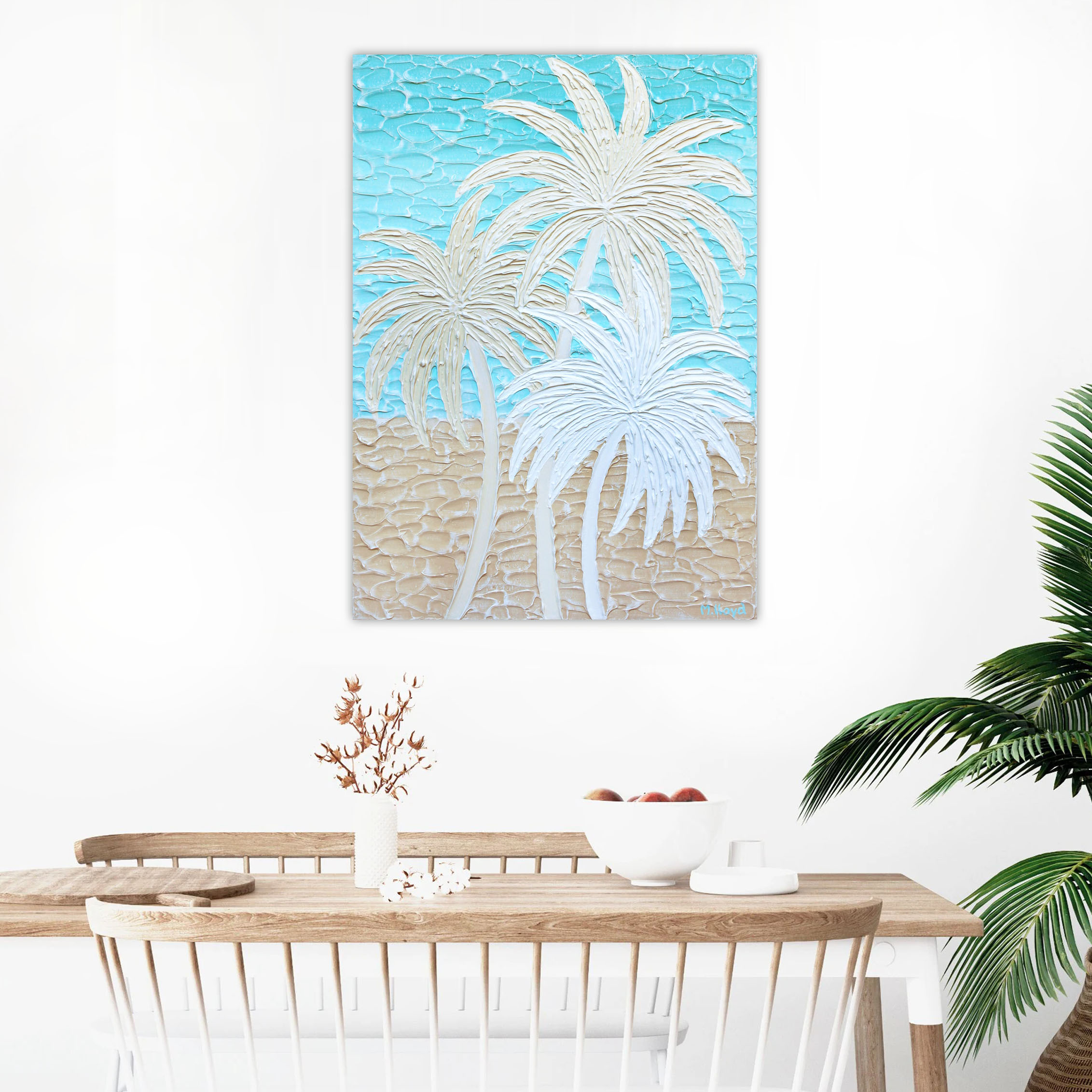 Lounge 3 Beach Palm Trees Textured Abstract Miranda Lloyd 2023