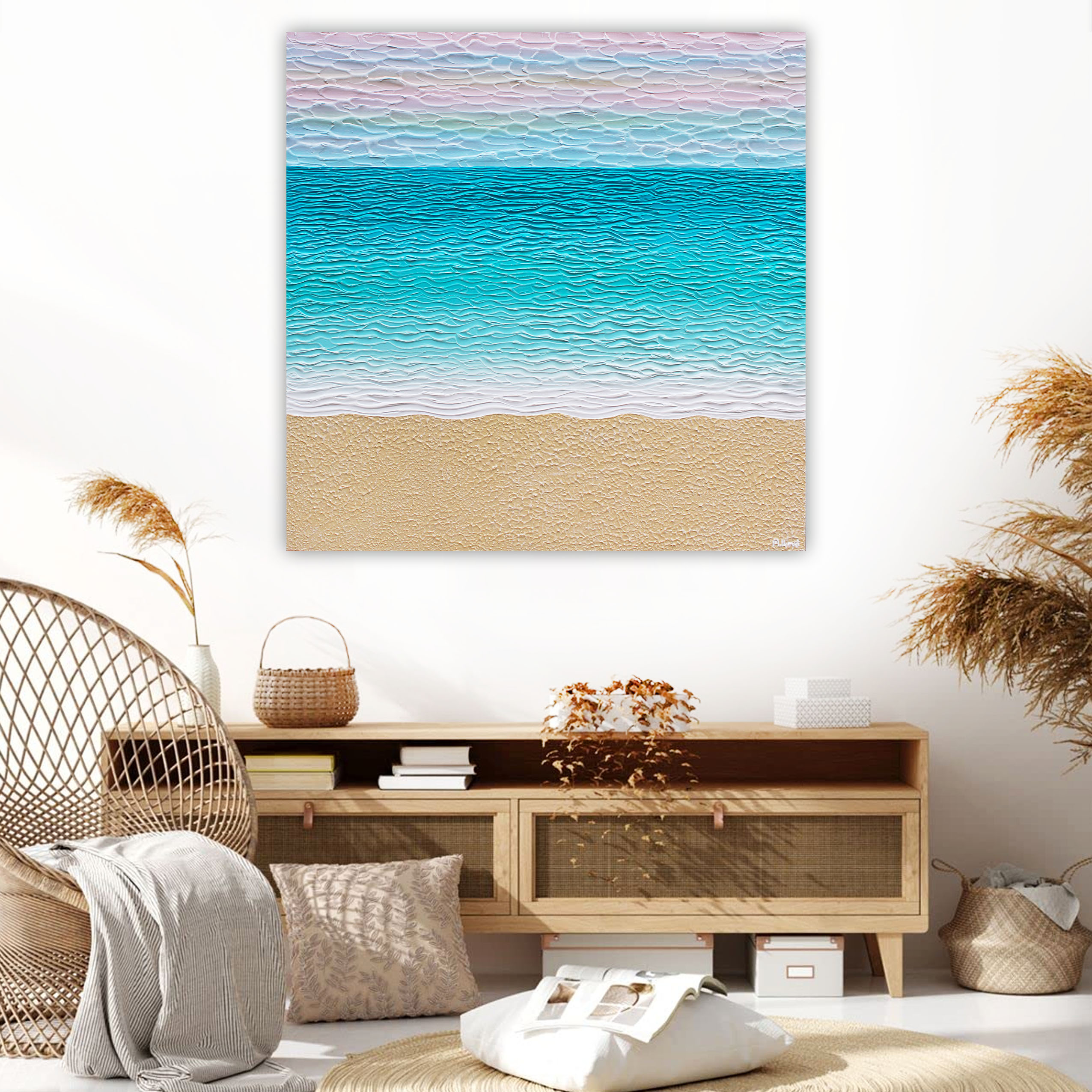 Lounge 2 Beach Sunset Holidays Abstract Textured Miranda Lloyd