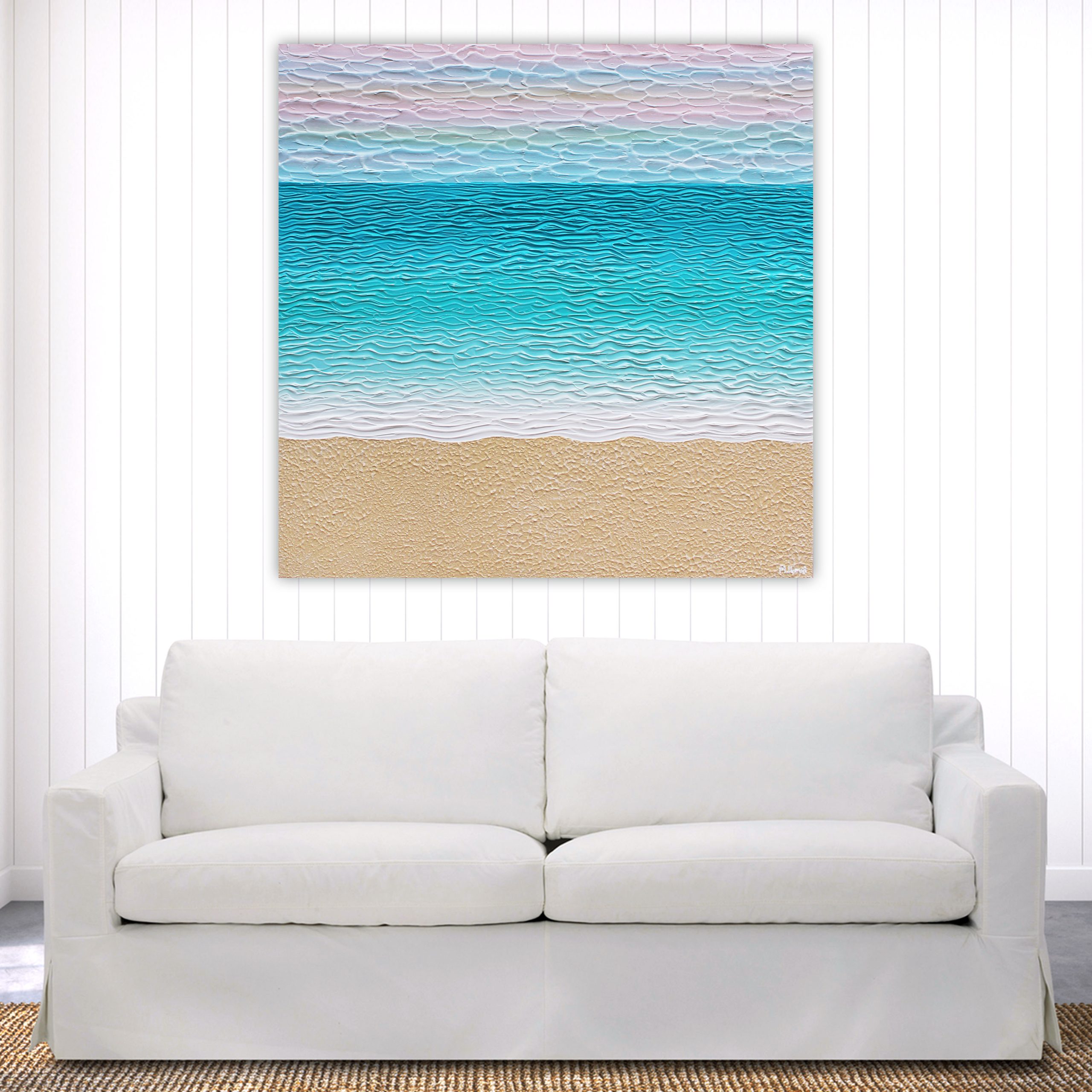 Lounge 3 Beach Sunset Holidays Abstract Textured Miranda Lloyd